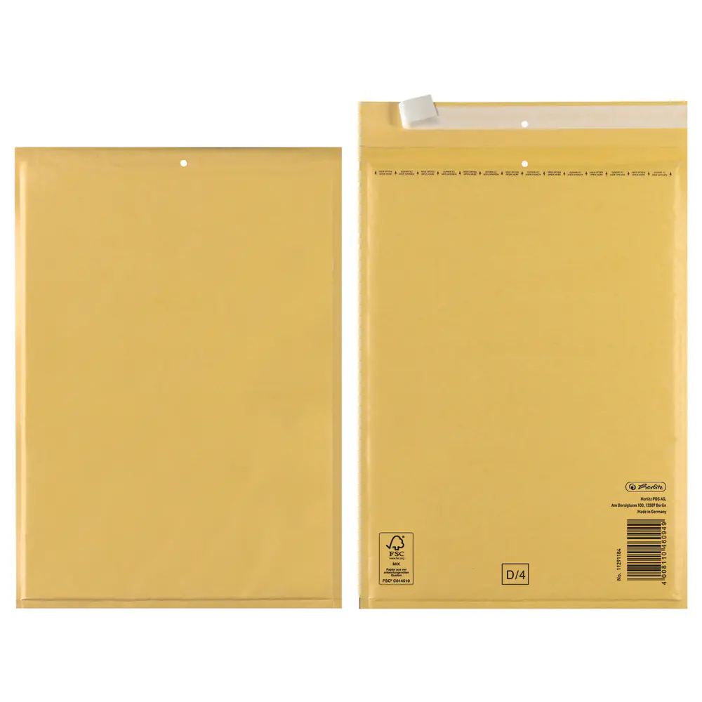 herlitz Luftpolstertasche D4 3 Stück braun