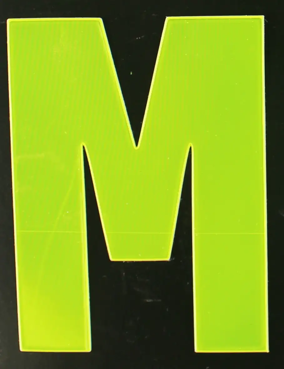 Conacord Reflektierender Klebebuchstabe "M" gelb 80 mm