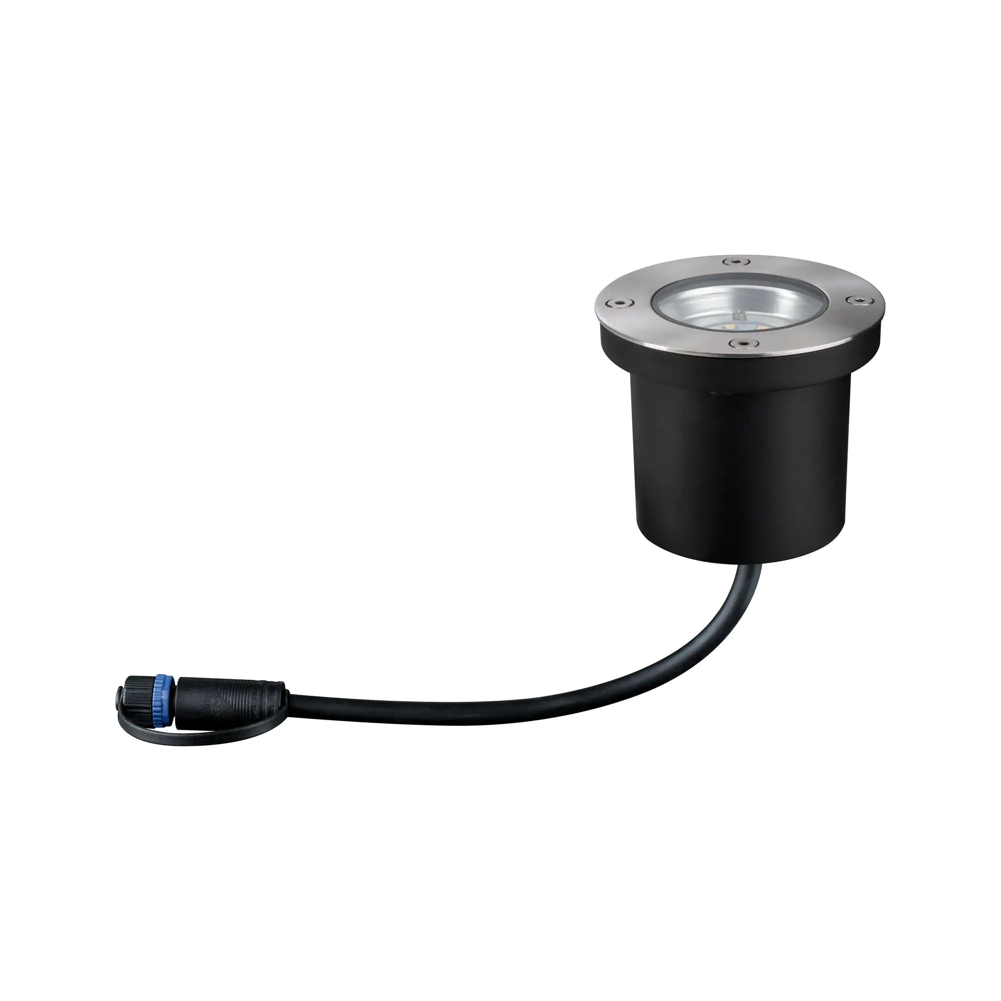 Paulmann Plug & Shine Bodeneinbauleuchte Outdoor silber 9,8 cm warmweiß
