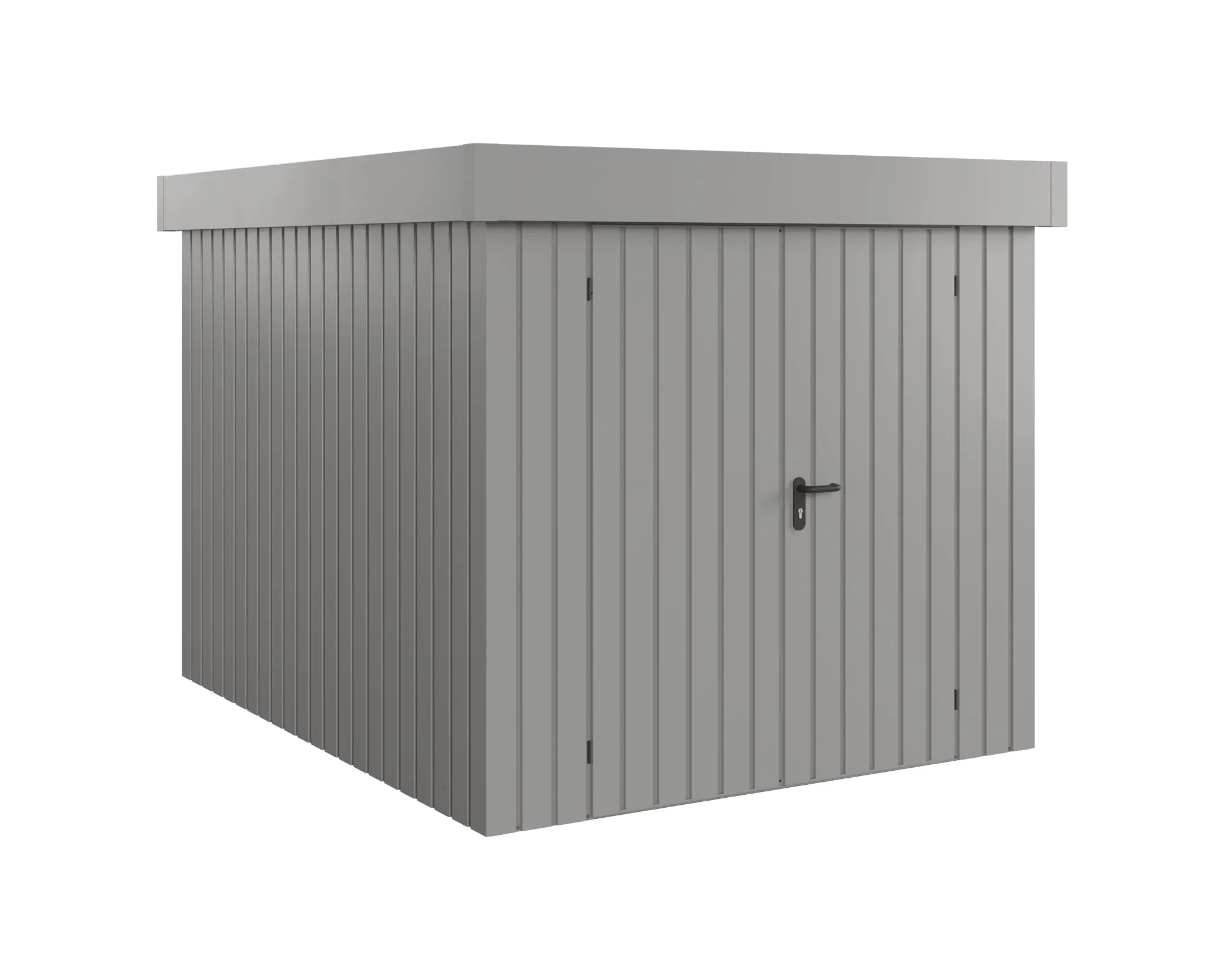EcoStar Metallgerätehaus Euroline EFD6 aluminiumgrau 214 x 262 cm 2-flg.