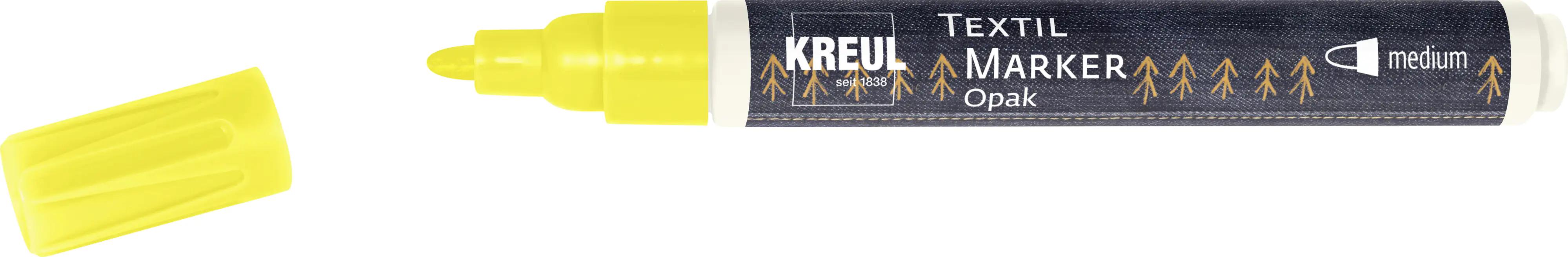 Kreul Javana texi mäx Opak Stoffmalfarbe für helle und dunkle Stoffe gelb