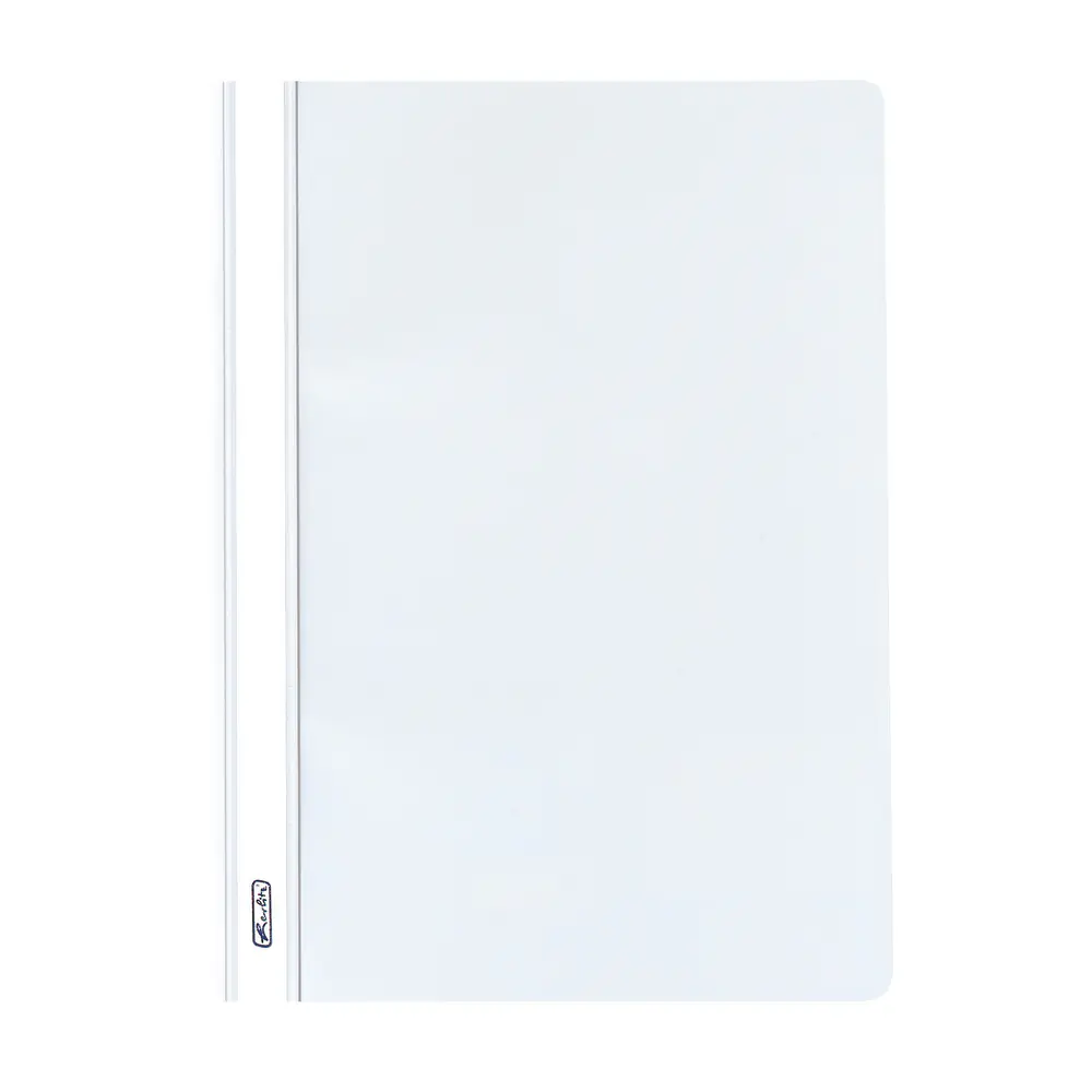 herlitz Schnellhefter A4 PP transparenter Vorderdeckel weiß