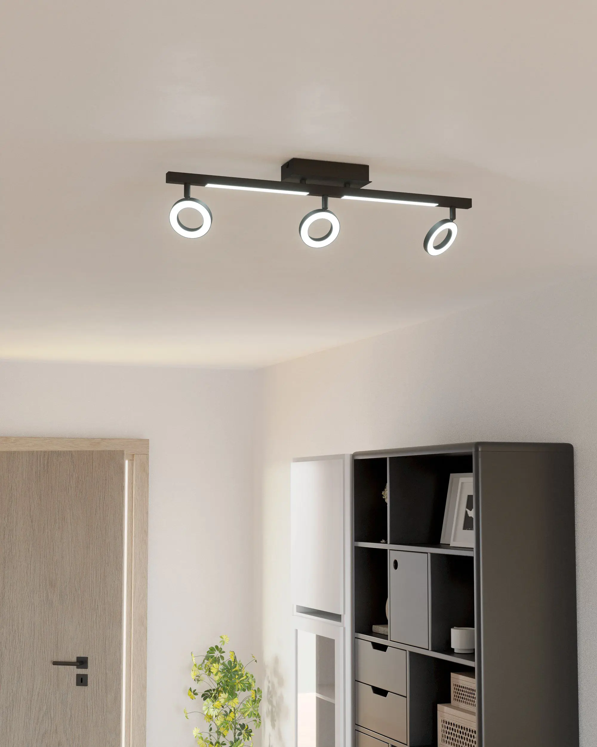 Eglo 3er LED Spot Cardillo 2 schwarz 38,5 x 8,5 cm