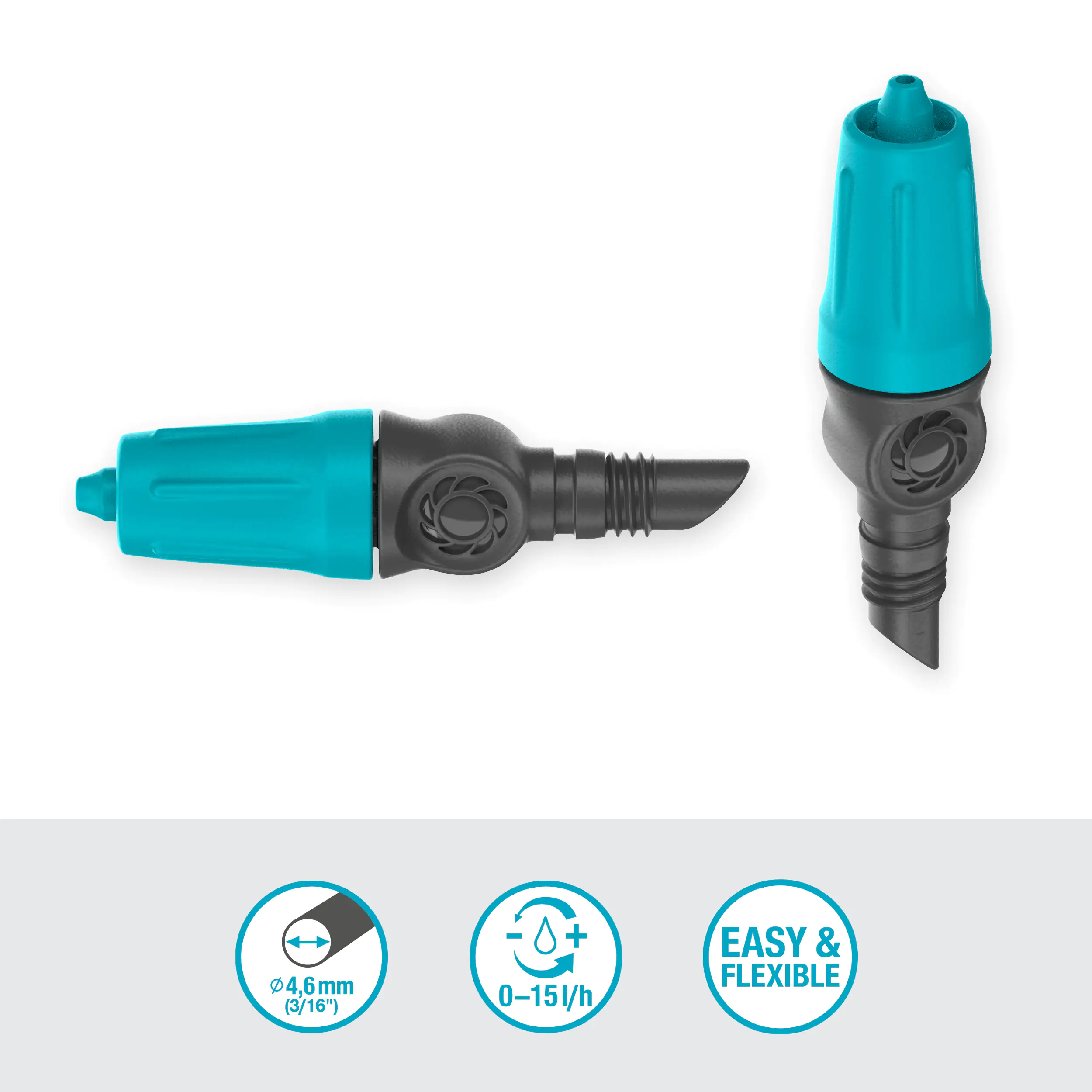 Gardena Endtropfer, 0-15 l/h regulierbar