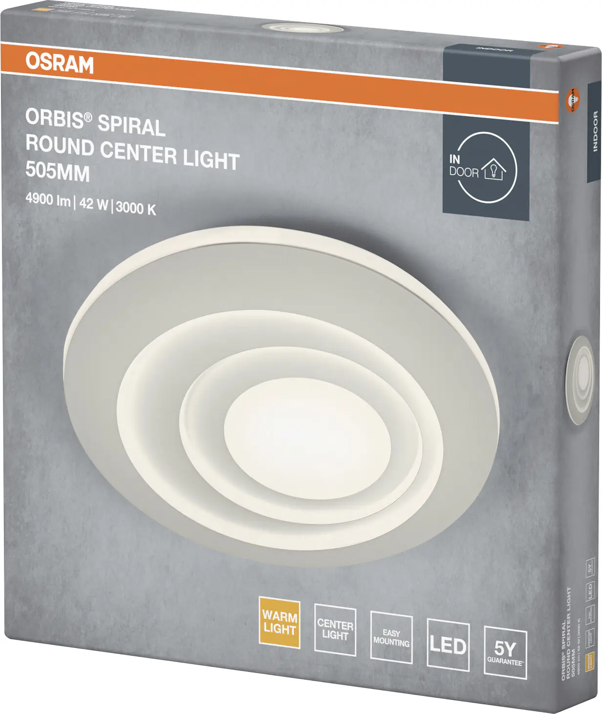 Osram LED Deckenleuchte Orbis Spiral Round weiß Ø 51 cm 42 W 