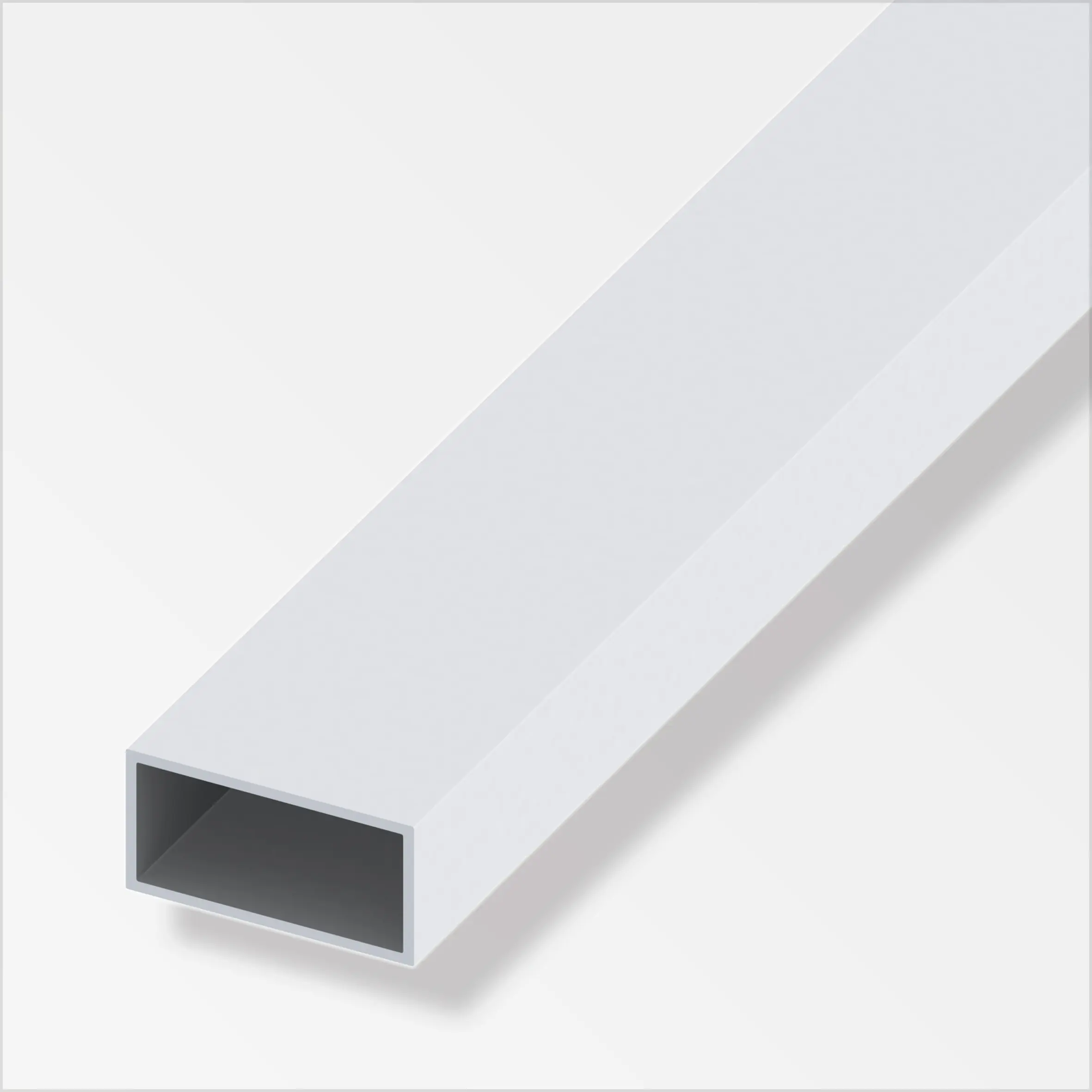 alfer Vierkantrohr Aluminium 1 m x 20 × 10 mm silber