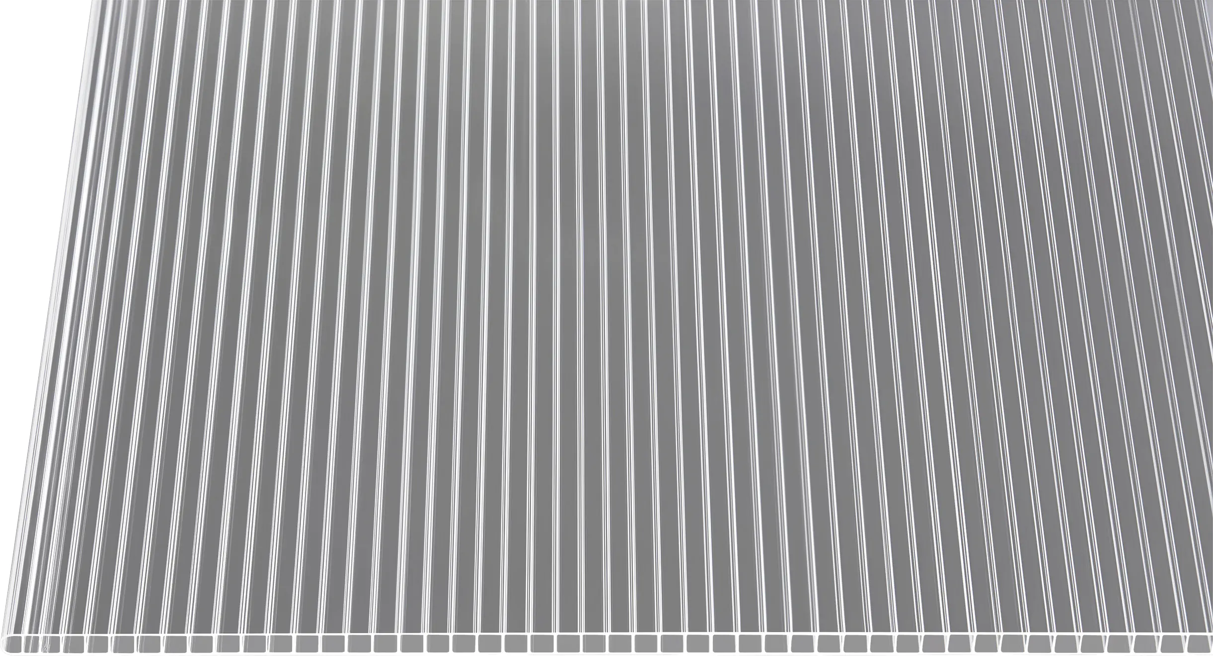 Gutta Polycarbonat-Doppelstegplatte 250 x 98 cm 10 mm klar