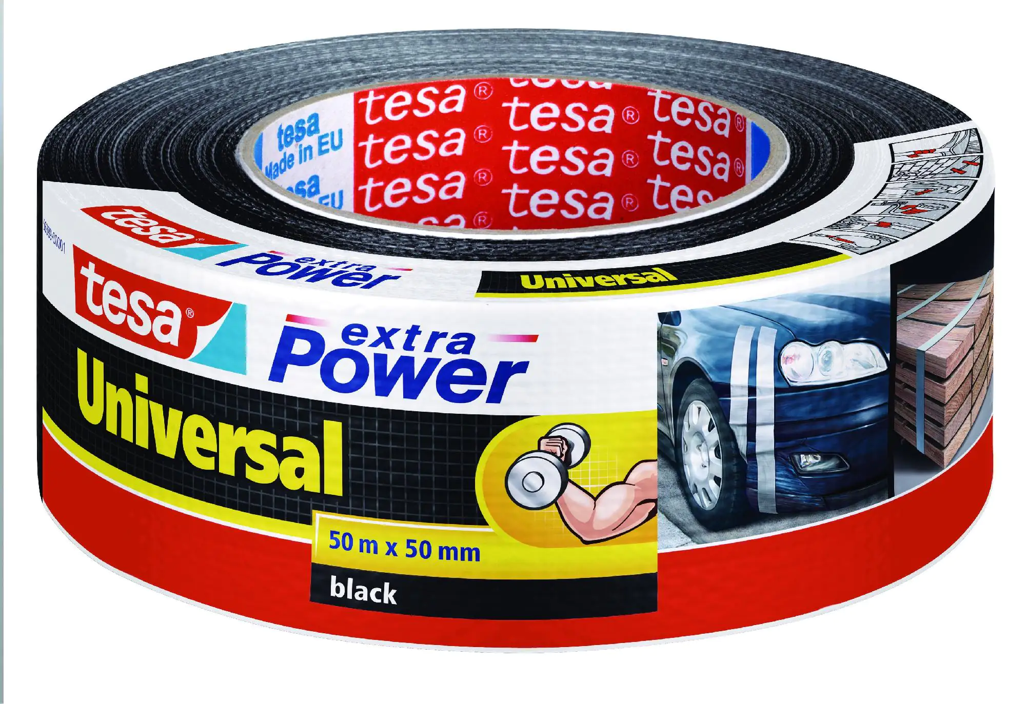 tesa Reparaturband extra Power Universal 50 m x 50 mm, schwarz