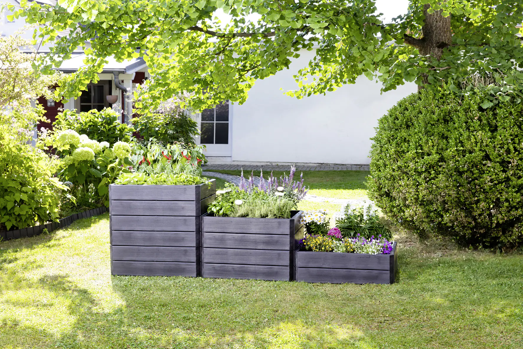 Garantia Hochbeet Ergo Vario 2, wood, Flora Wassersystem