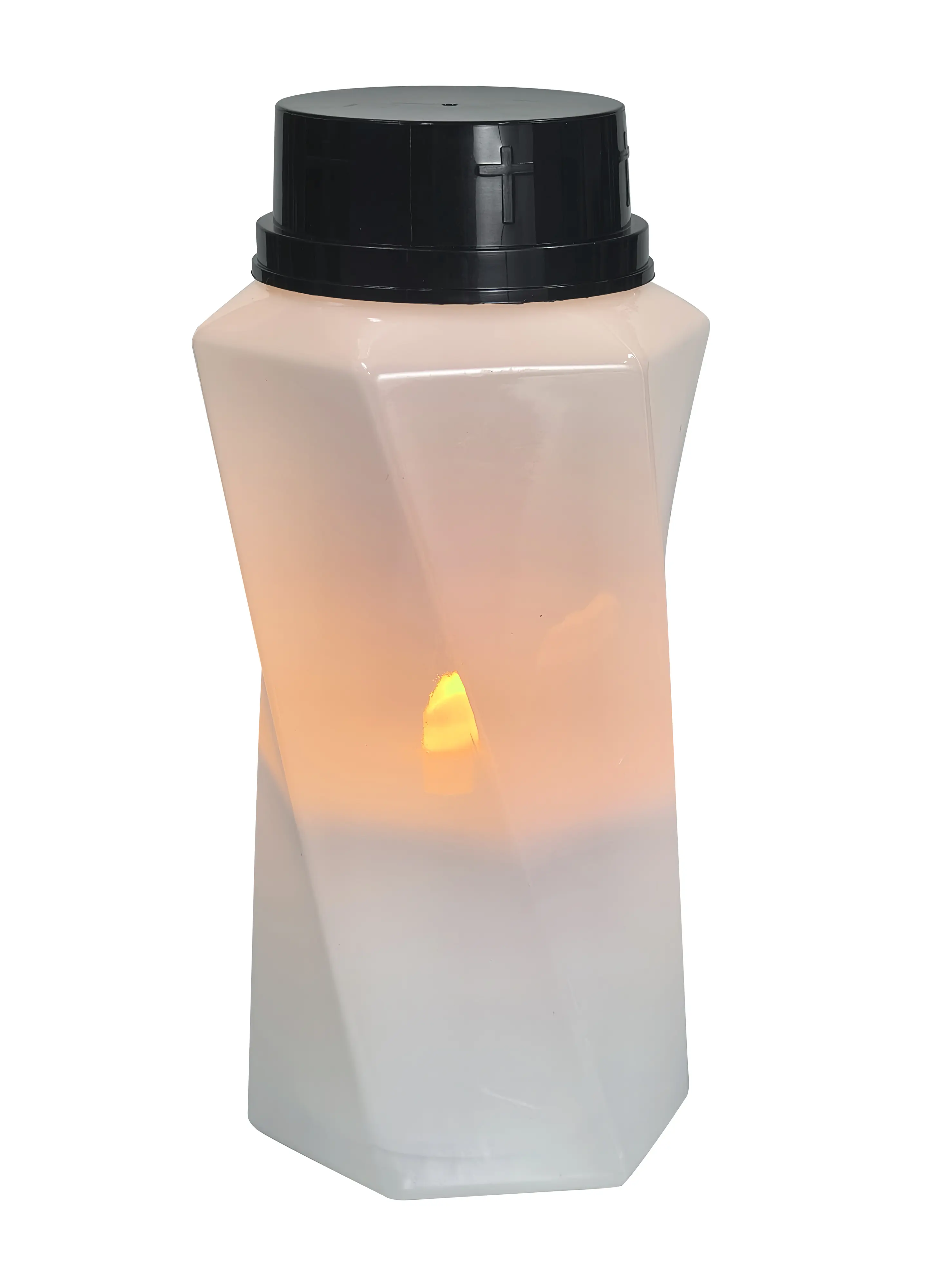 TrendLine LED-Grablicht in Wellenoptik mit Timer Ø 9,5 x 20 cm warmweiß weiß

