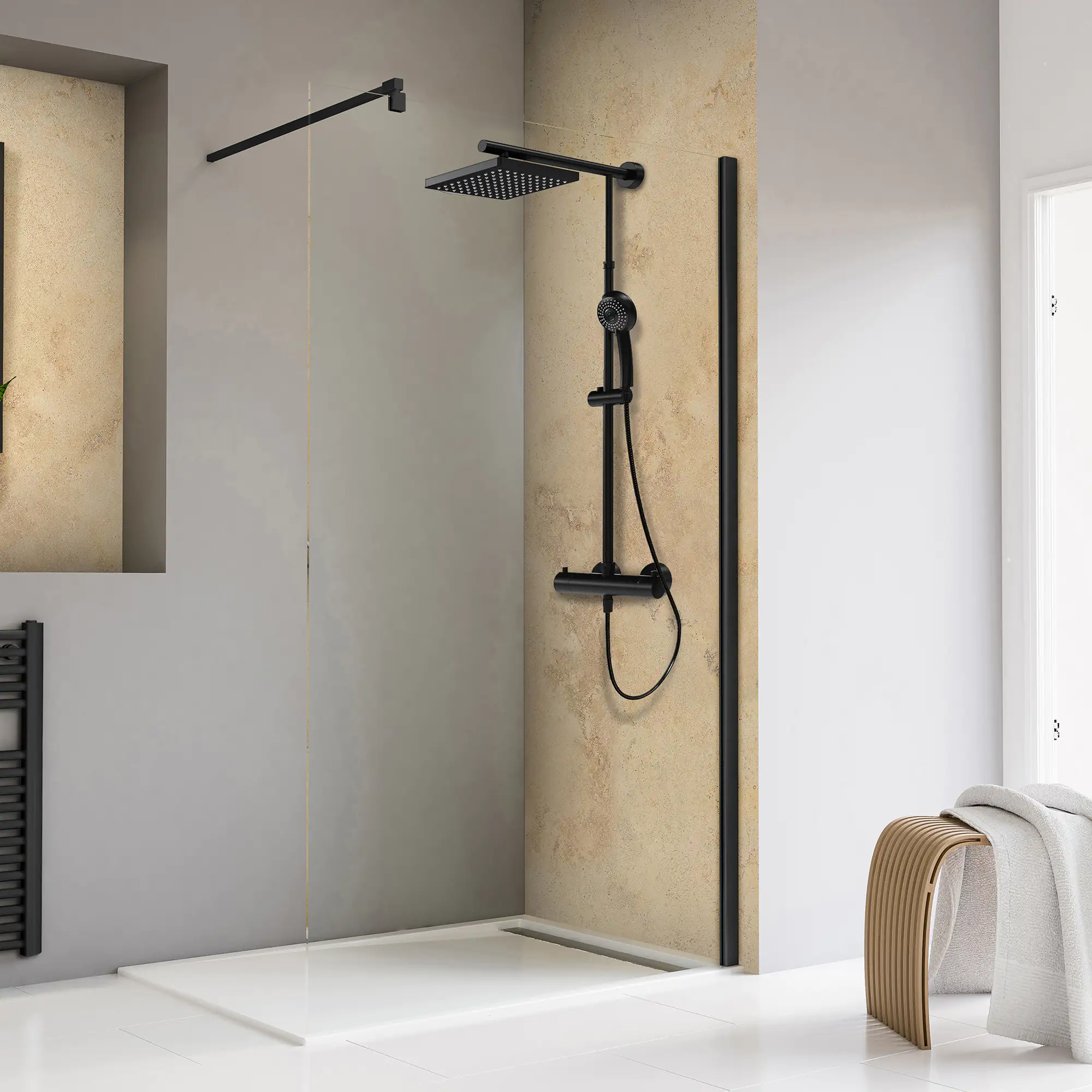 Schulte Duschwand Toura Walk In 100 x 200 cm