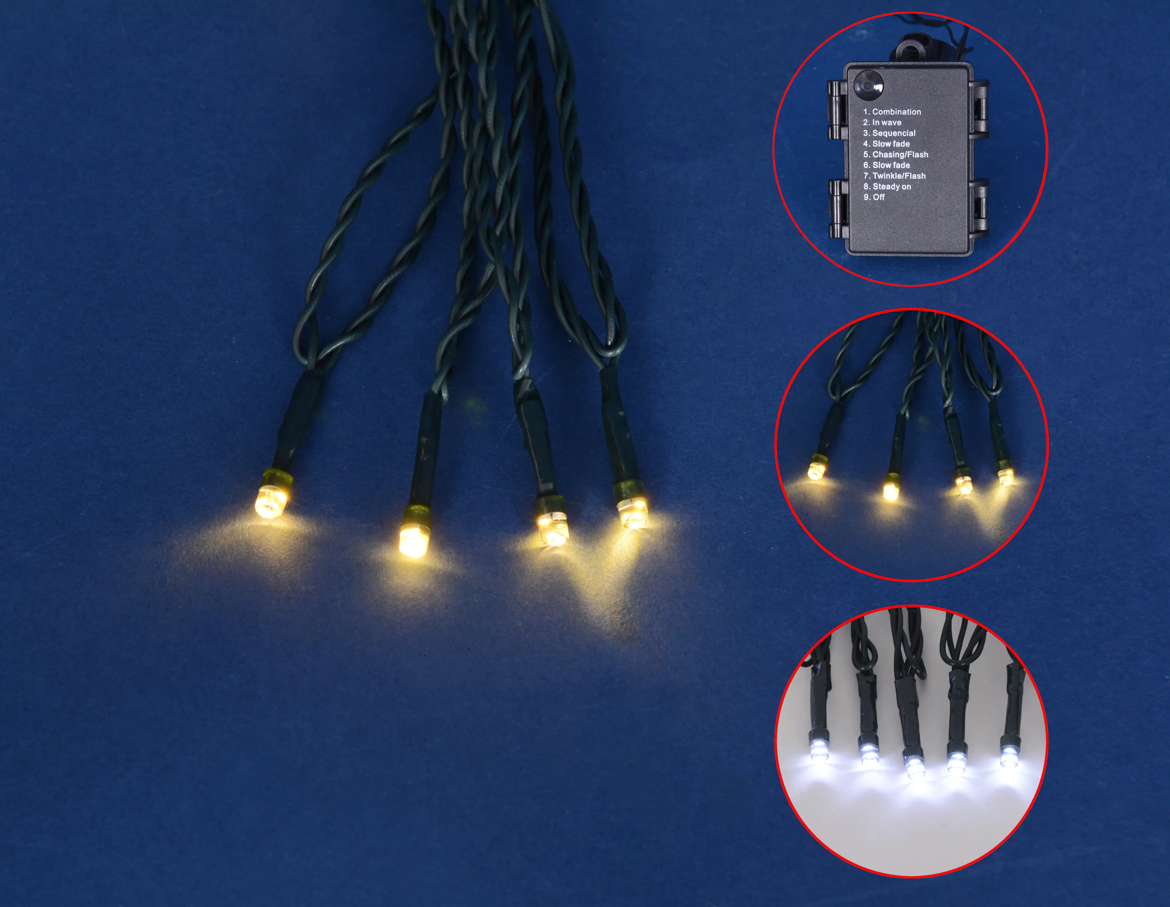 TrendLine LED Lichterkette 80 LED warmweiß 80 LED, warmweiß/weiß