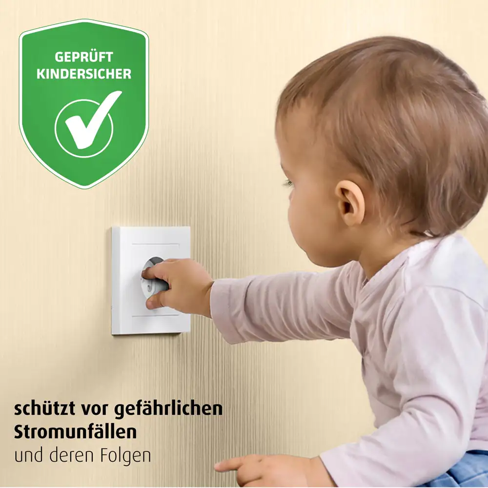 Reer Steckdosenschutz 20 Stück, Kindersicherung, schraubbar