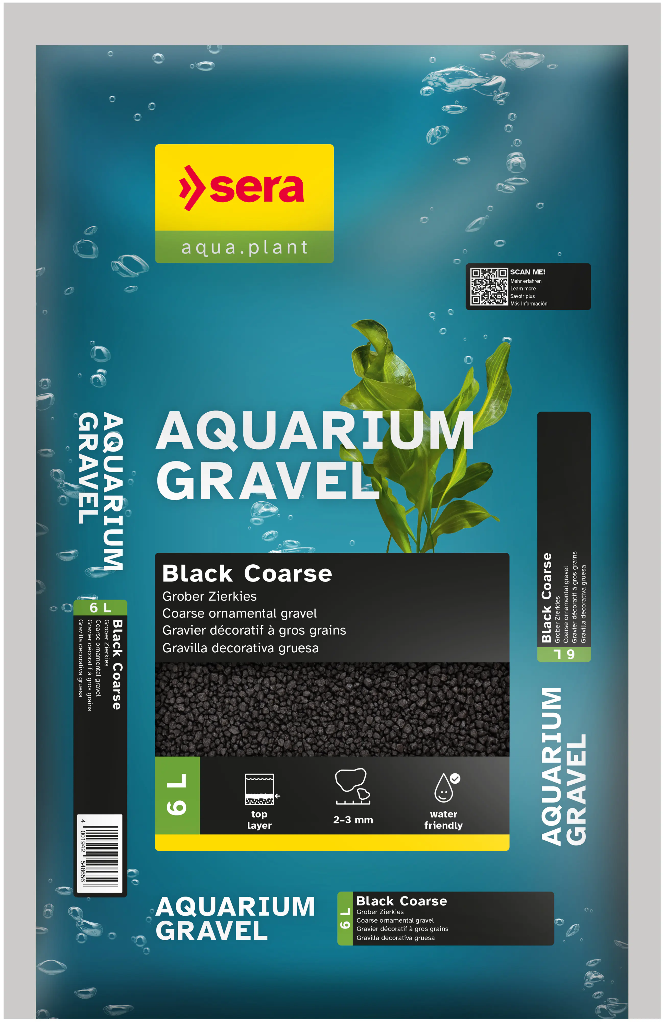 Sera Aquariumkies Black Coarse schwarz 6 L