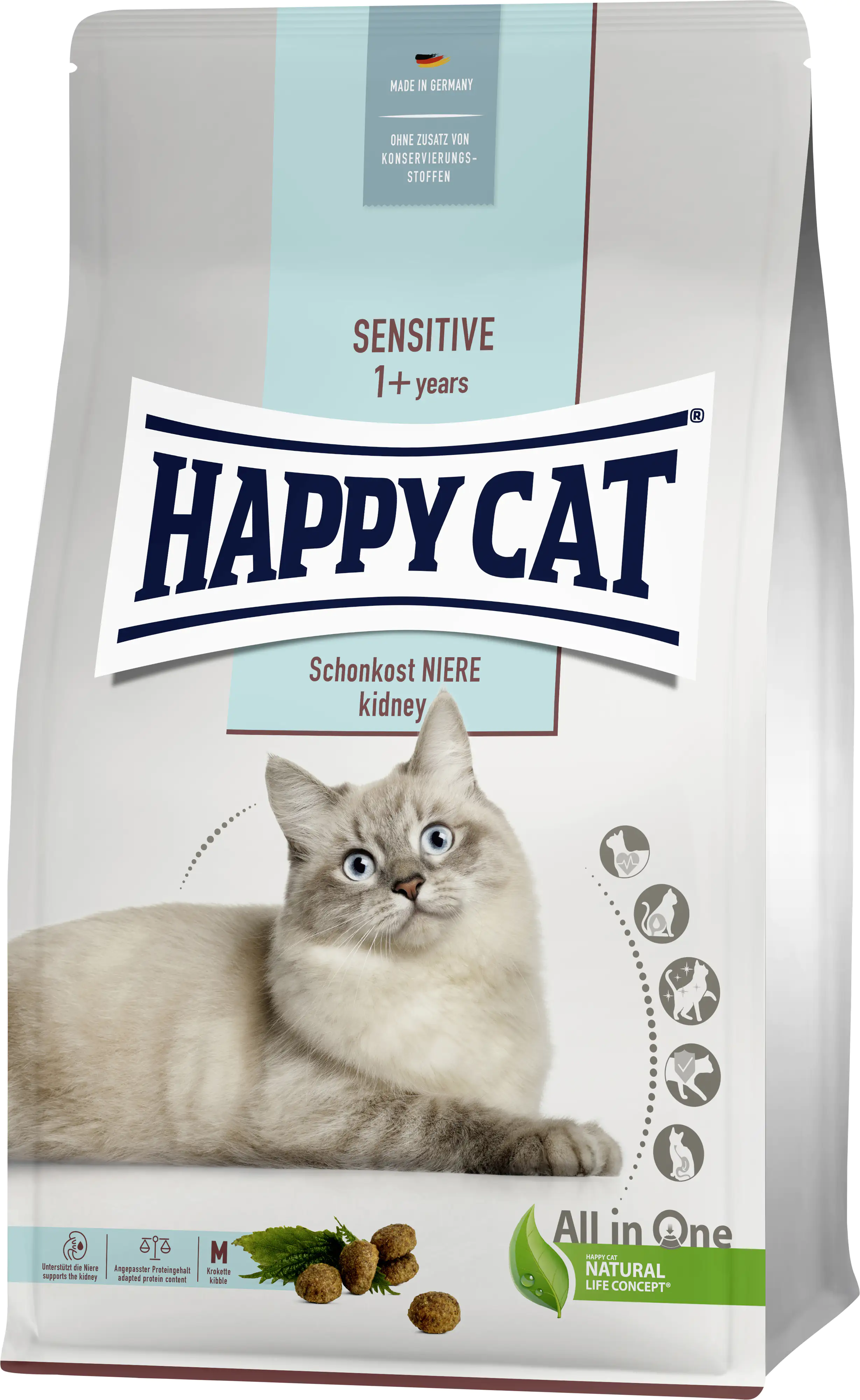 HappyCat Katzenfutter Sensitiv Schonkost Niere 1,3 kg