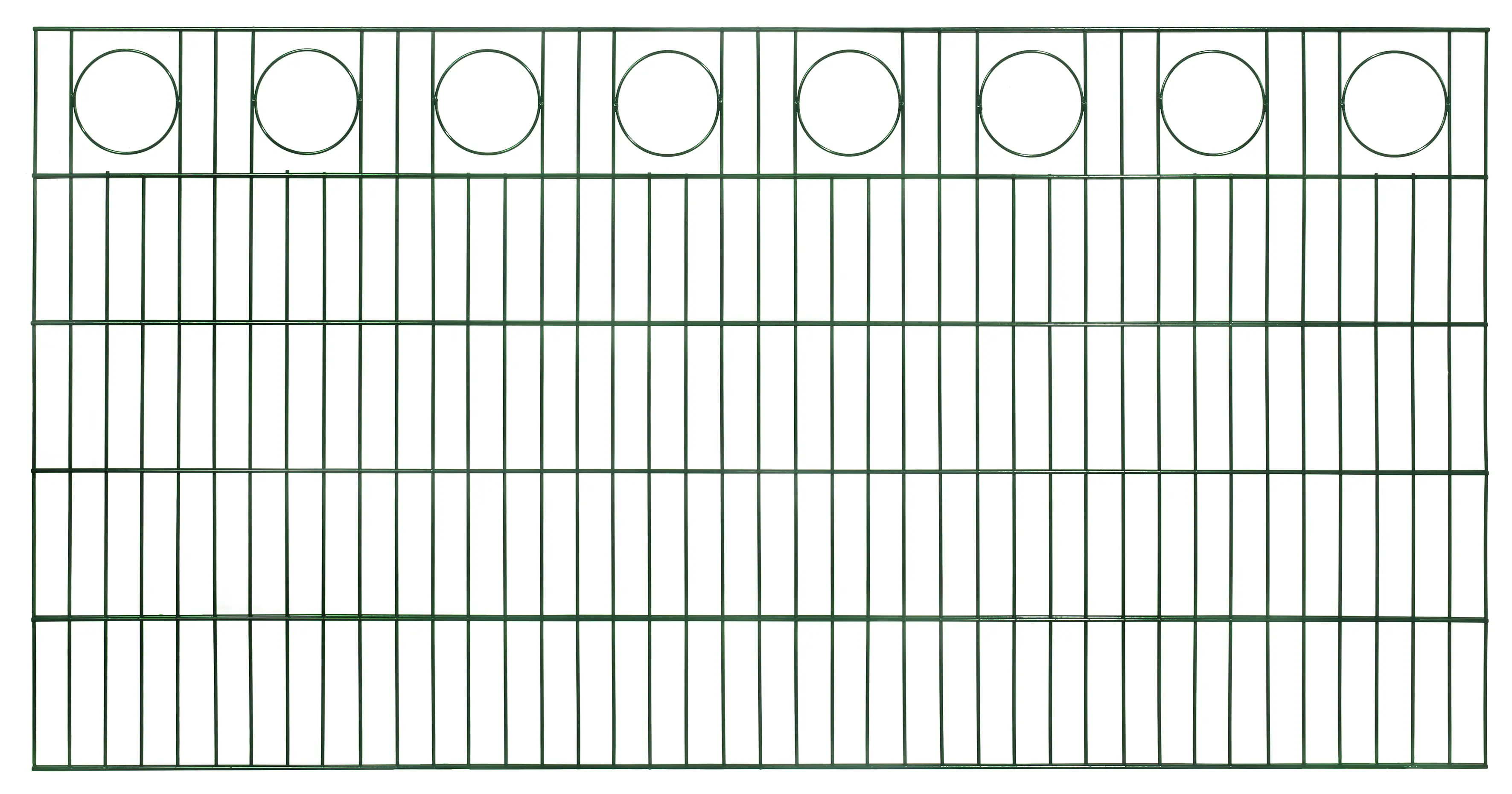 Floraworld Doppelstabmatten-Zaun Comfort Dekor Ring 200 x 100 cm moosgrün