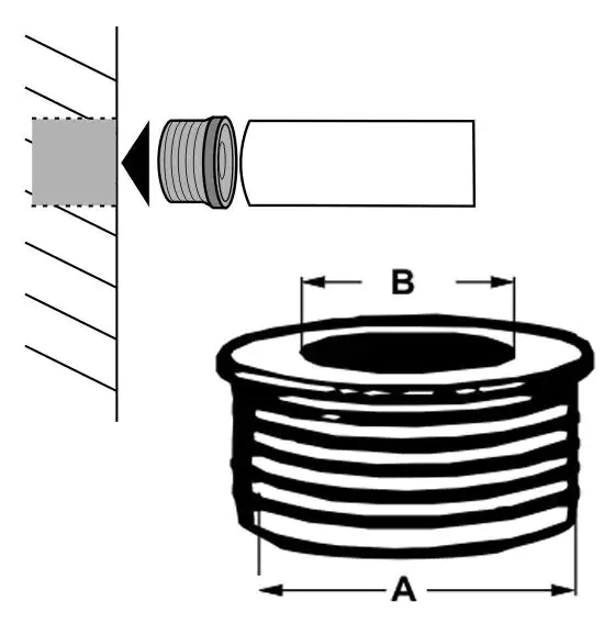 Cornat Gumminippel Ø 50 x 32/40 mm HT für Siphon