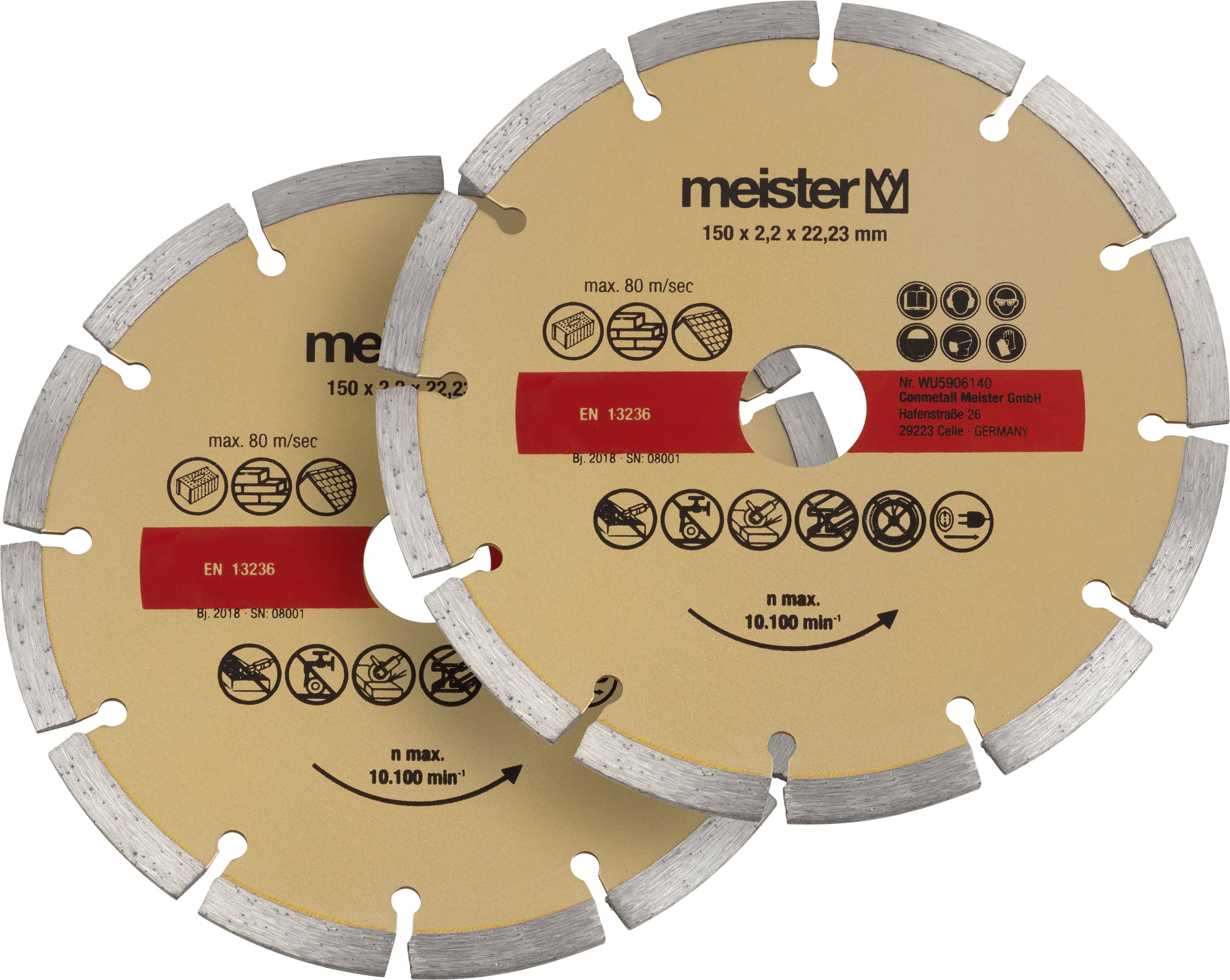 Meister Diamant Trennscheibe 2-teilig Ø 150 x 22,23 mm