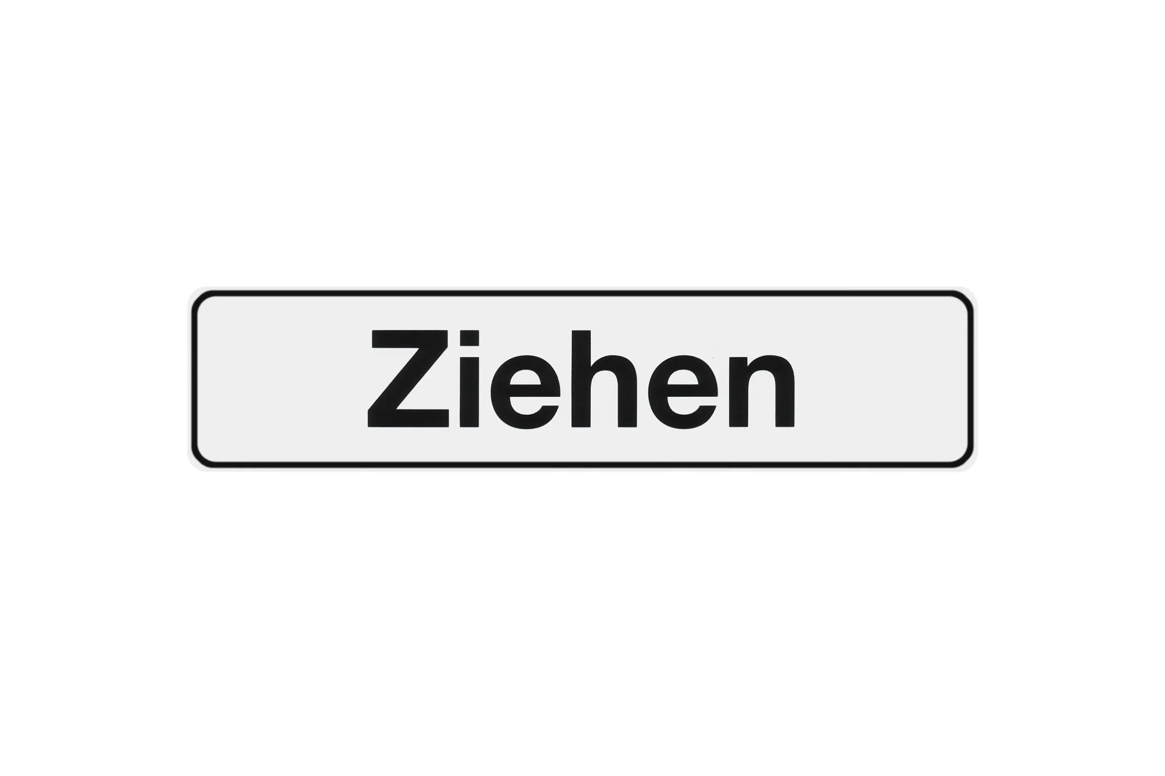 Conmetall Aufkleber Ziehen PVC 20 x 4,8 cm weiß/schwarz