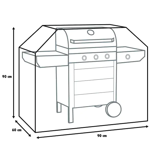 Primaster Atmungsaktive Schutzhülle für Gasgrills 90 x 60 x 90 cm
