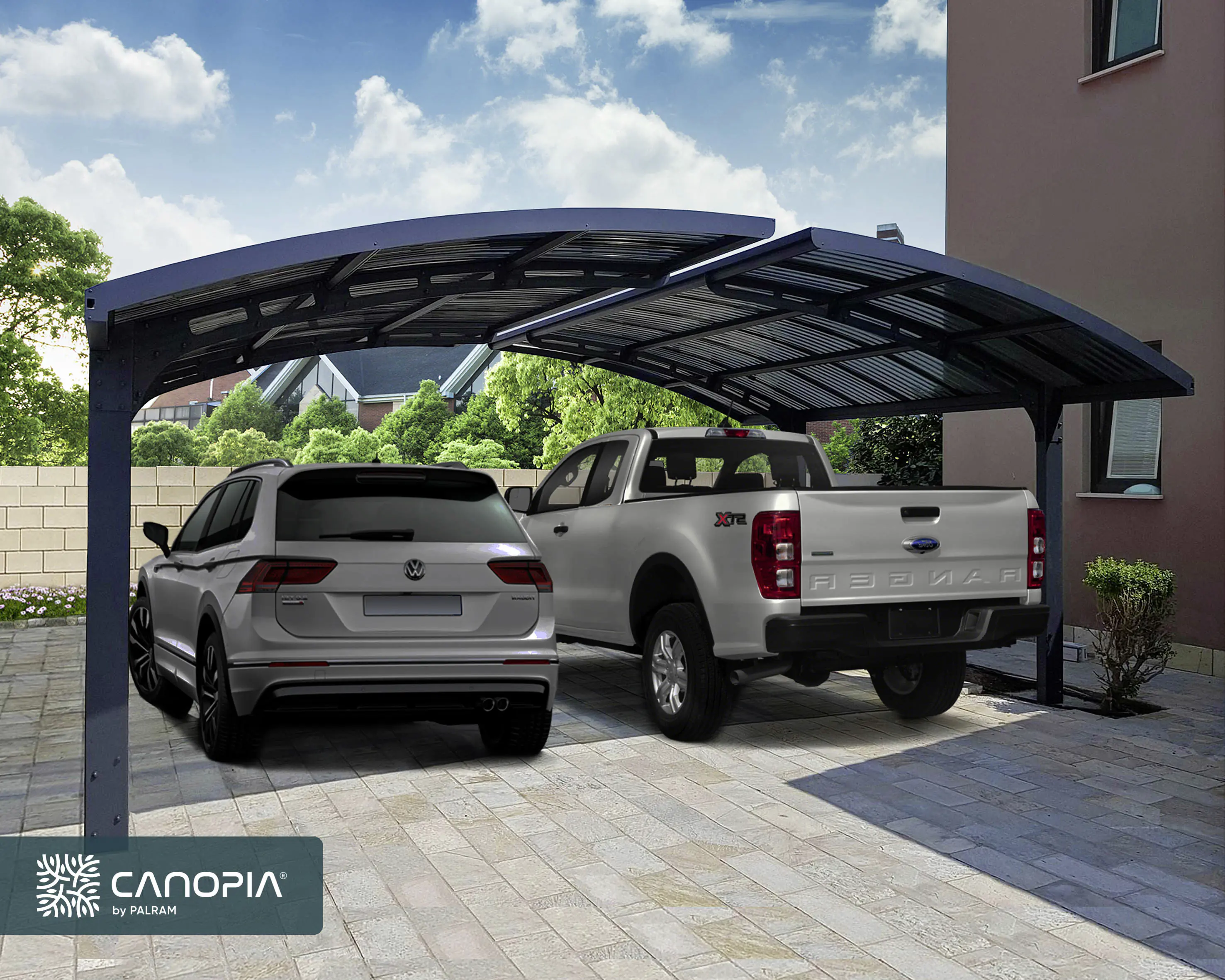 Canopia Doppel Carport Arizona Breeze  495 x 578 cm anthrazit