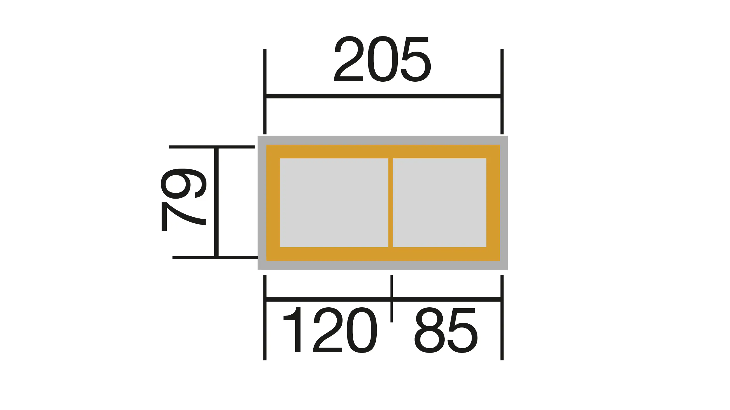 Weka Hochbeet 205x79 21mm, Stufe