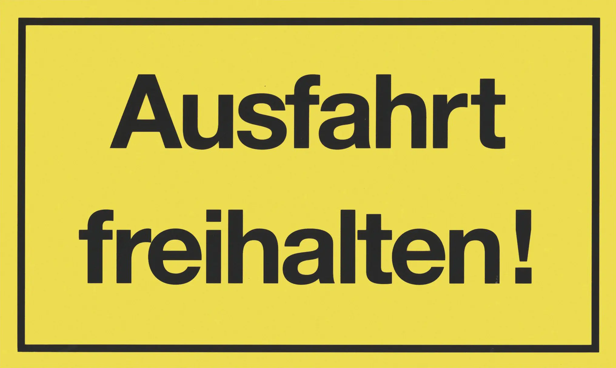Metafranc Hinweisschild Ausfahrt freihalten 200 x 300 mm