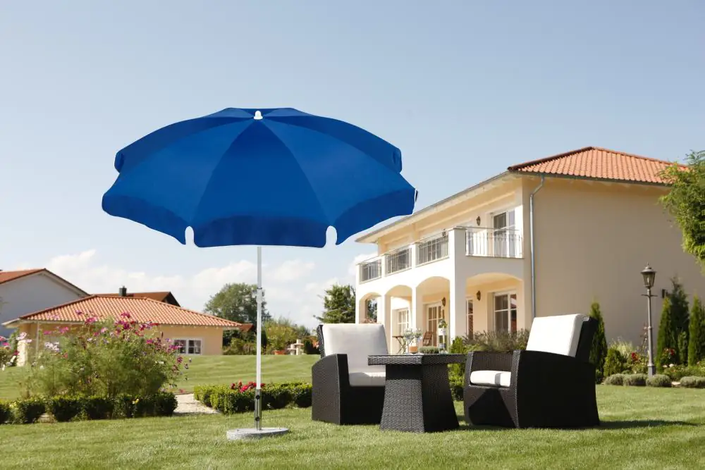 Schneider Sonnenschirm Ibiza blau Ø 240 cm