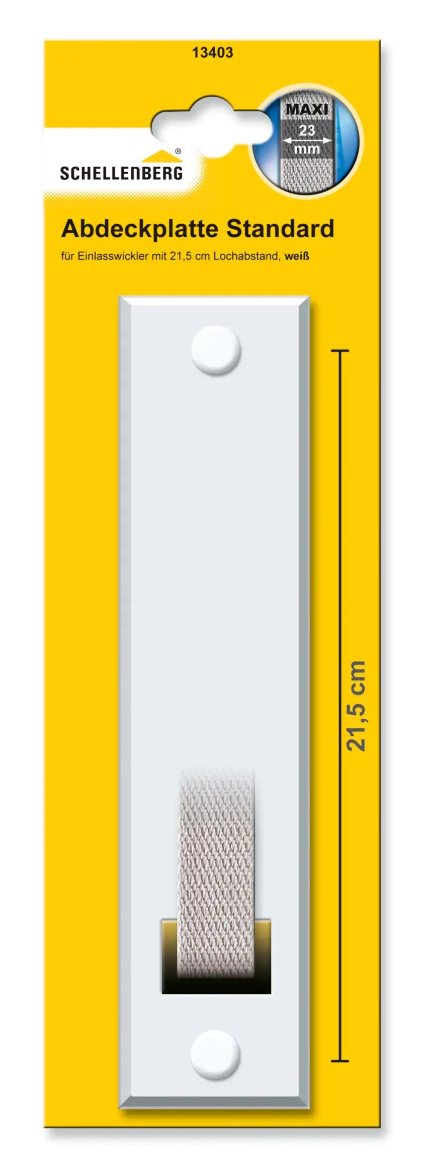 Schellenberg Abdeckplatte STANDARD Lochabstand 21,5 cm weiß