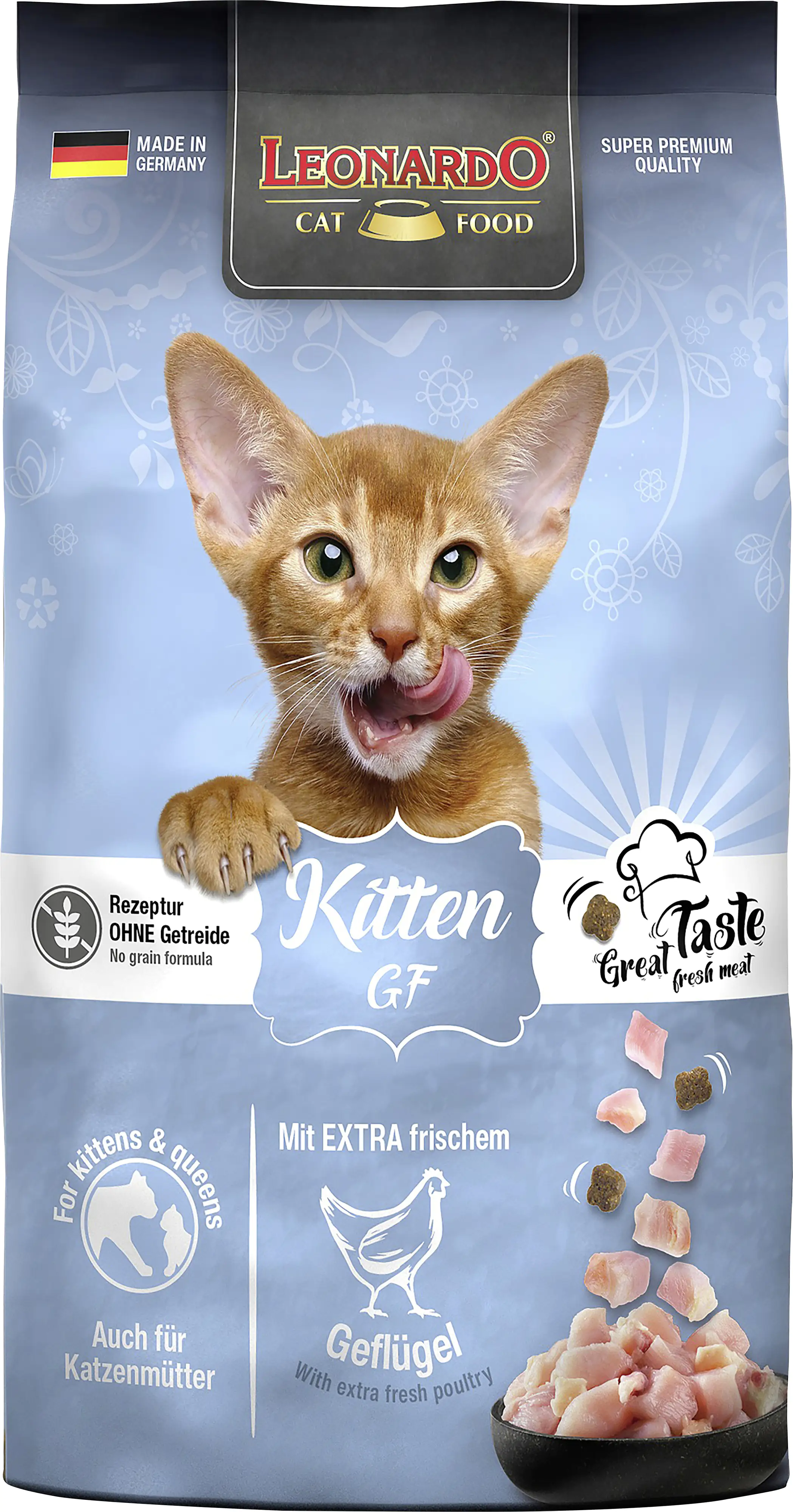 Leonardo Katzentrockenfutter  Leo Kitten GF mit extra frischem Geflügel 300 g