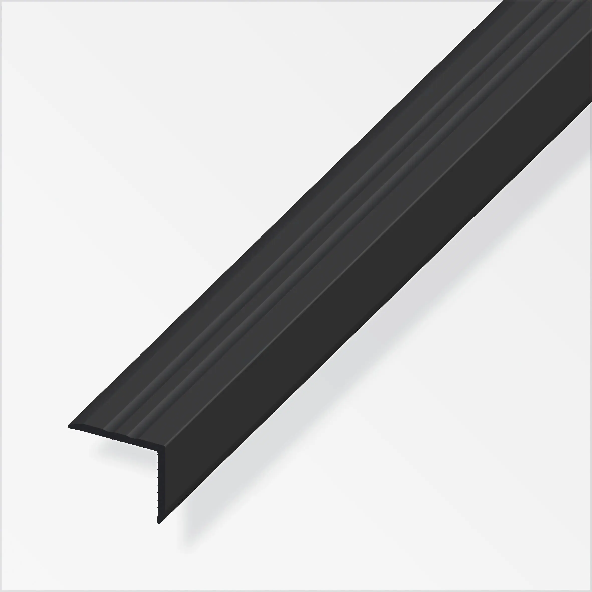 alfer Treppenprofil 1 m, 25 x 21 mm PVC (Kunststoff) glatt schwarz