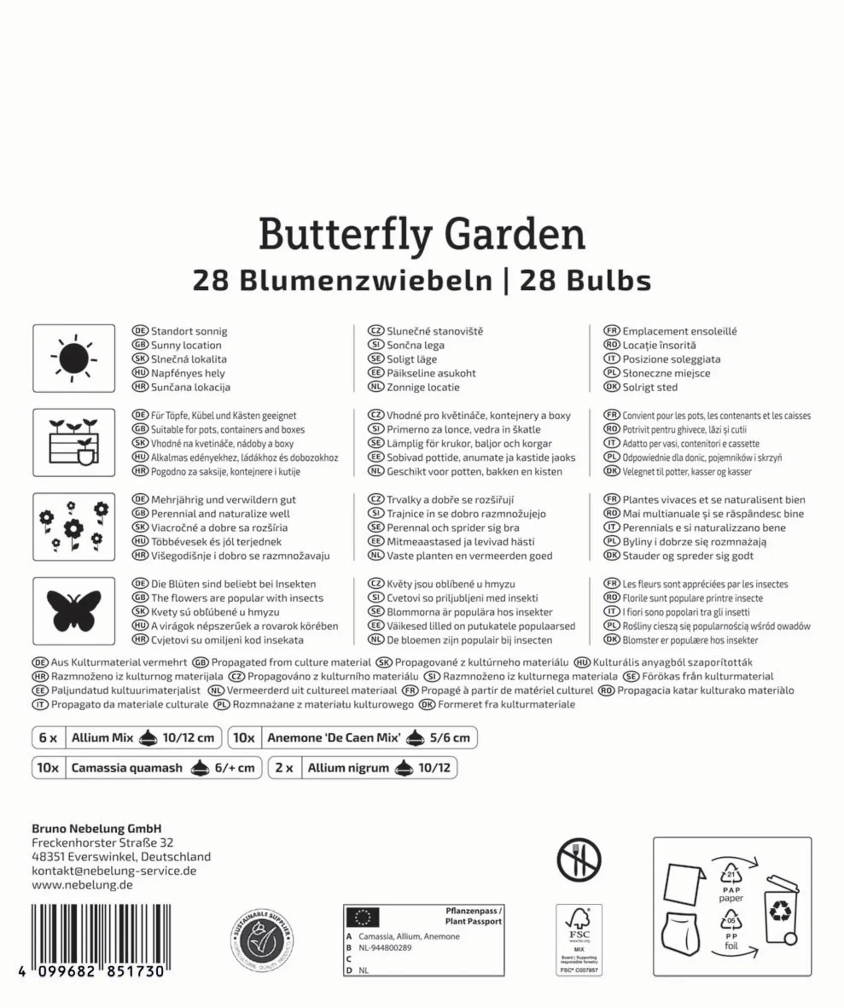 Kiepenkerl Herbstblumenzwiebelmischung Mega-Pack Butterfly Garden 28 Stück