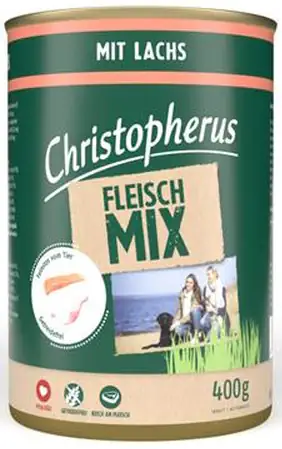 Christopherus Fleisch-Mix Hundenassfutter 400 g Lachs