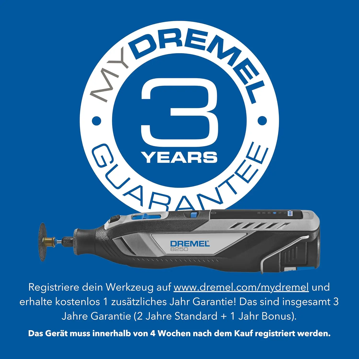 Dremel Akku-Multitool 8250-5 12V 2 Ah mit 5-teiligem Zubehör