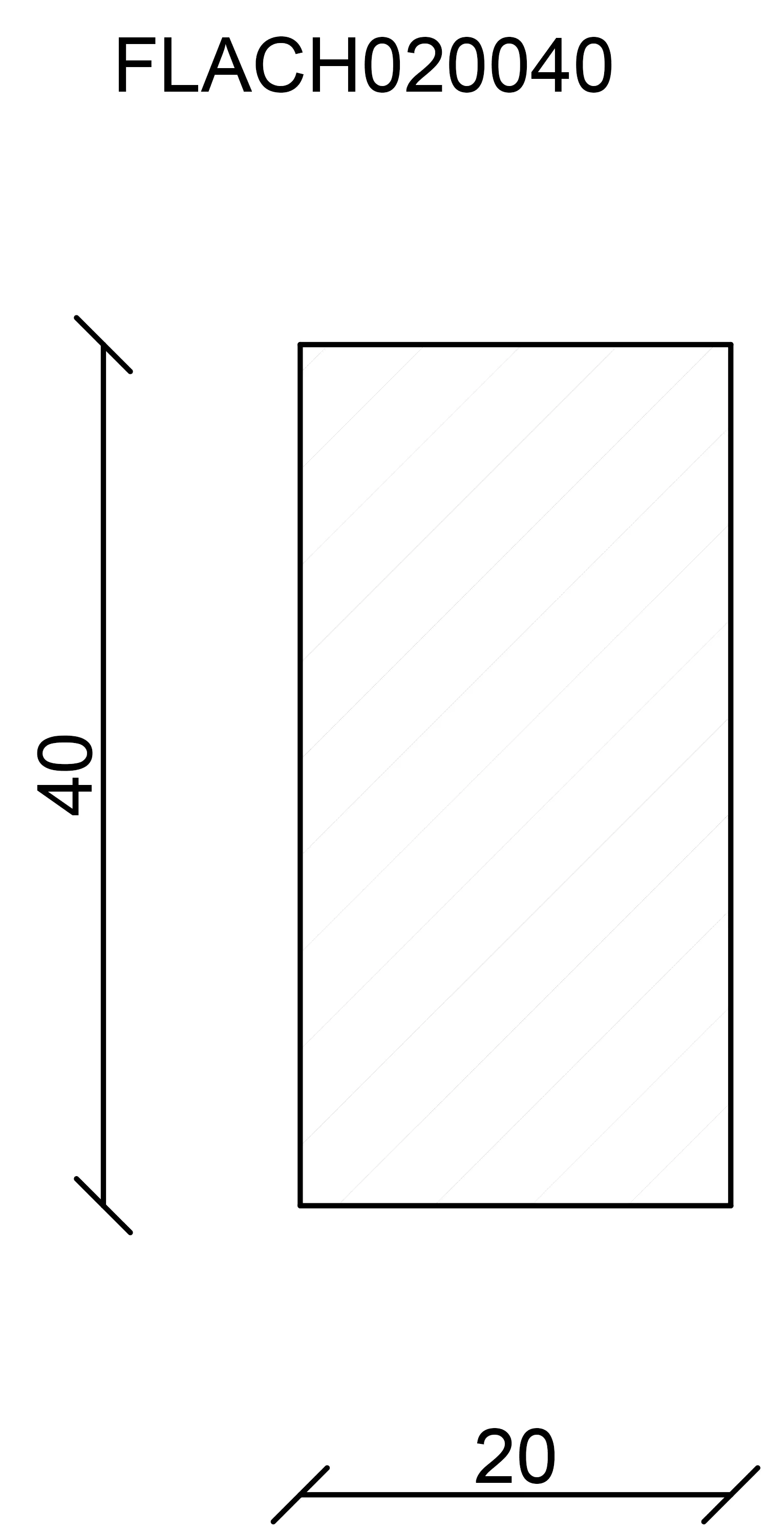 FN Neuhofer Flachleiste 95 cm 40 x 20 mm Buche