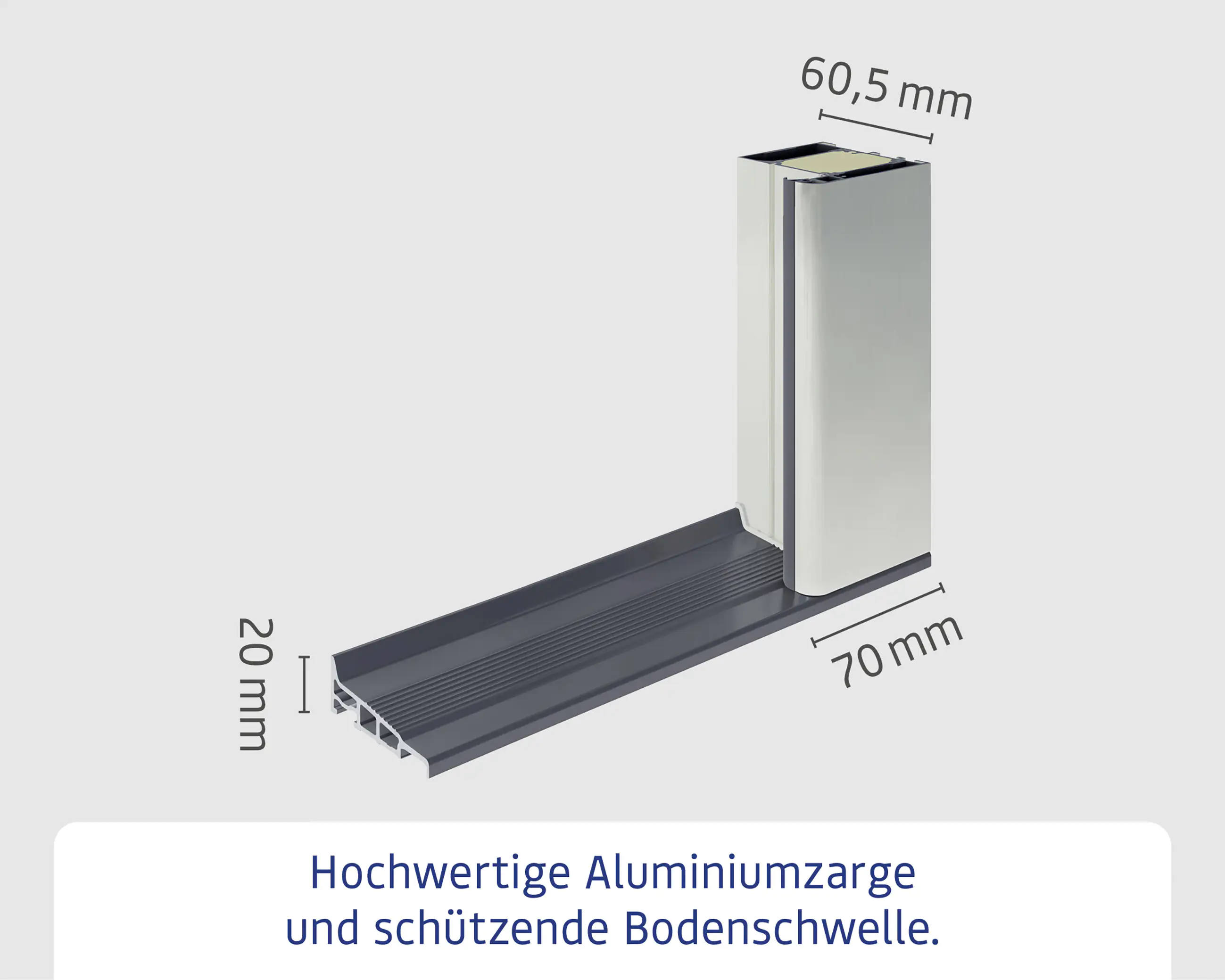 EcoStar Haustür ISOPRO Secur IPS 015 RC2 weißaluminium 110 x 210 cm