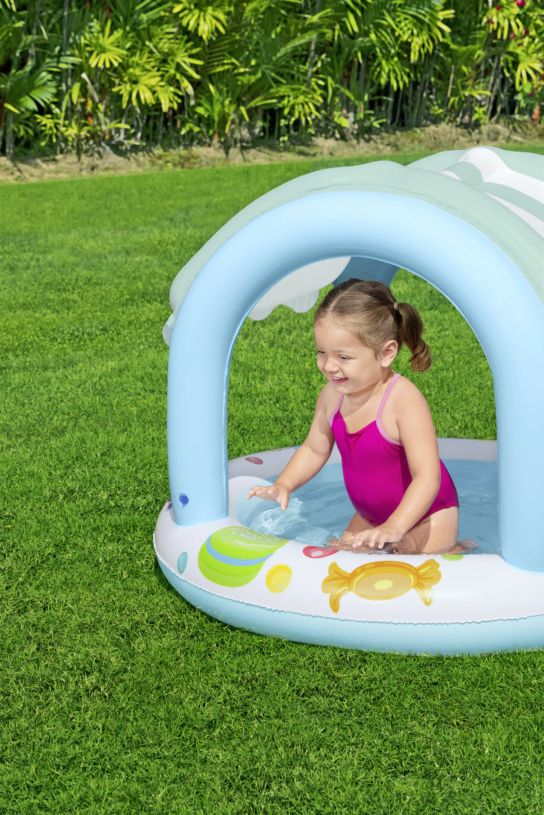 Bestway Planschbecken Sweet Shope mit Dach Ø 104 x 84 cm