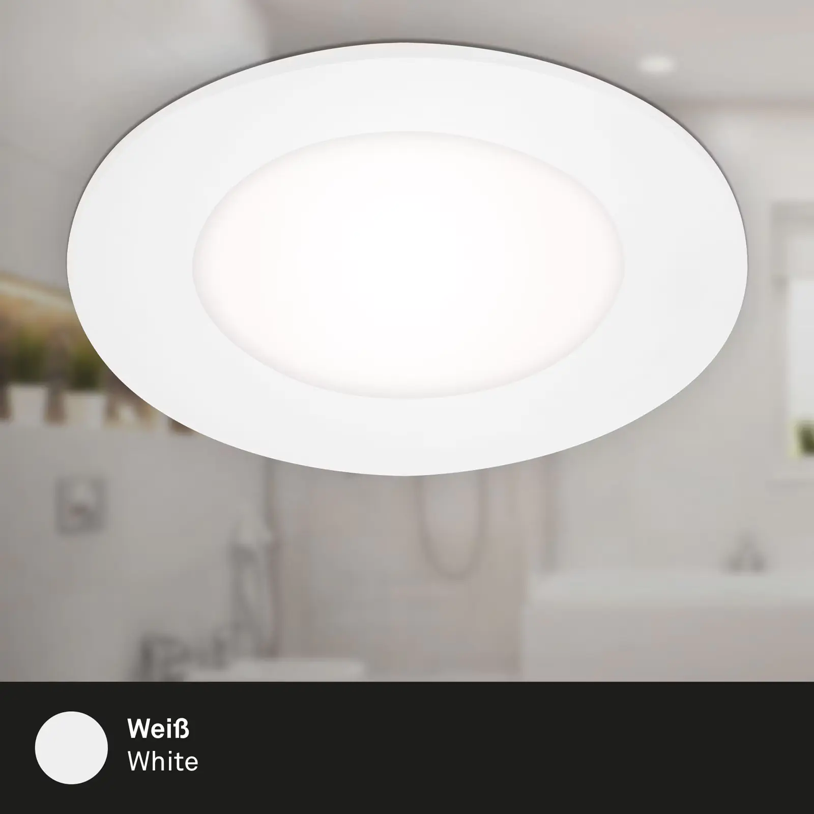 Di-Ka LED Einbauleuchte Slank 3er Set weiß Ø 8,6 cm 3W, neutralweiß