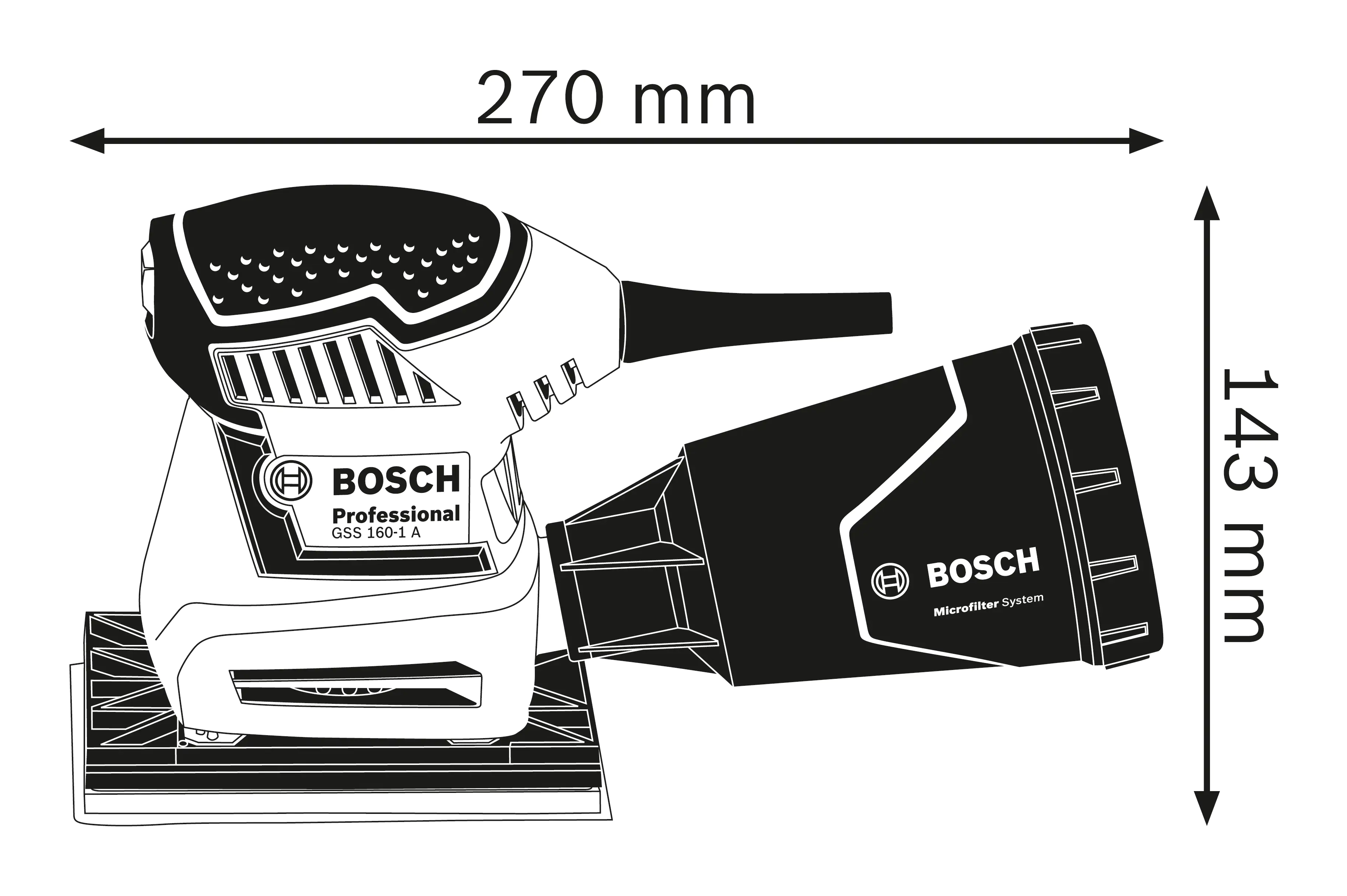 Bosch Professional Schwingschleifer GSS 160-1 A