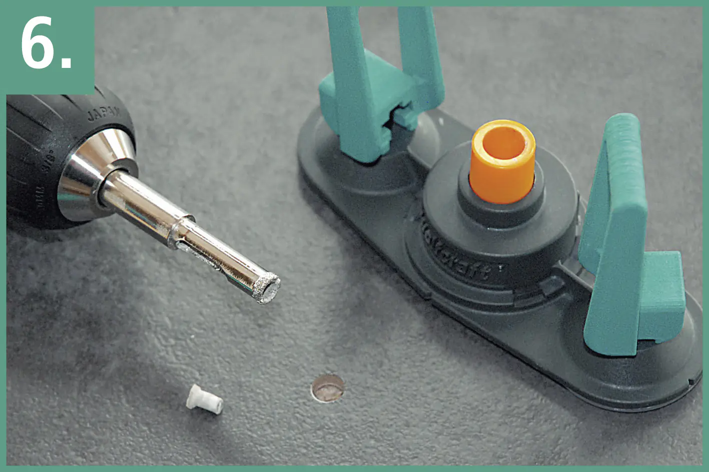 Wolfcraft Führung für Bohrkronen diamantbestreut Ceramic Ø 5 - 10 mm