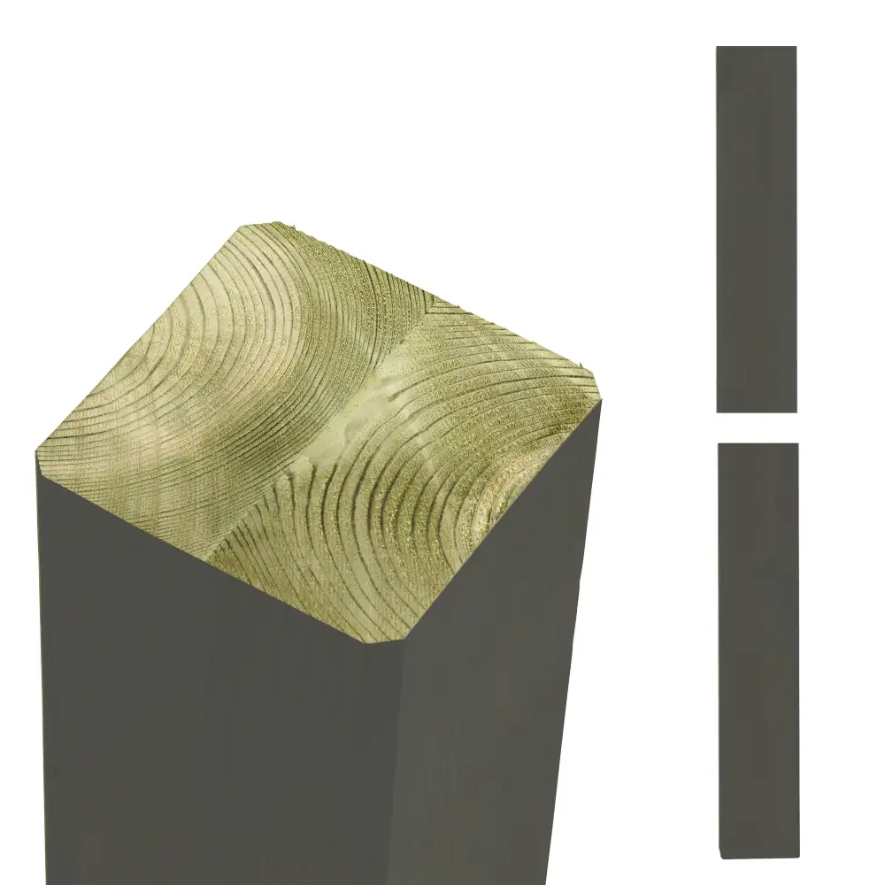 Plus Verleimte Pfosten beidseitig gerade 9 x 9 x 188 cm umbragrau