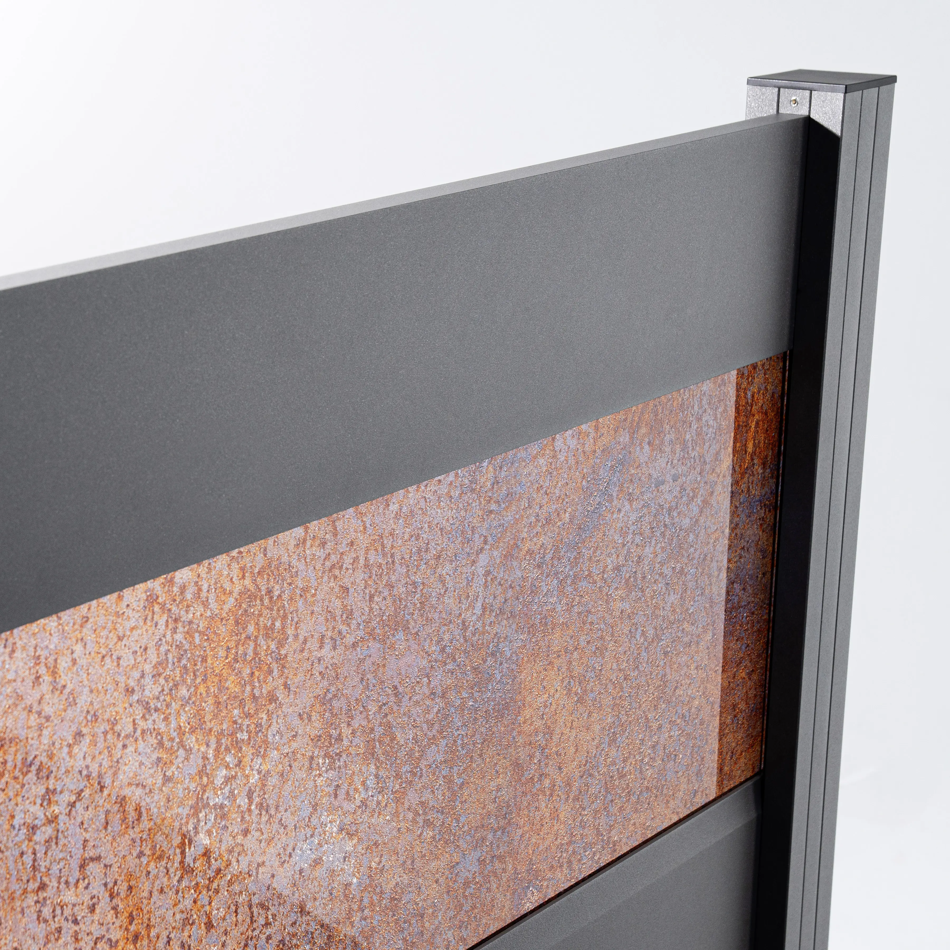 Ambiente Alu-Zaun Grundset Paneel 150 grau 187 x 184,2 cm 68 mm 