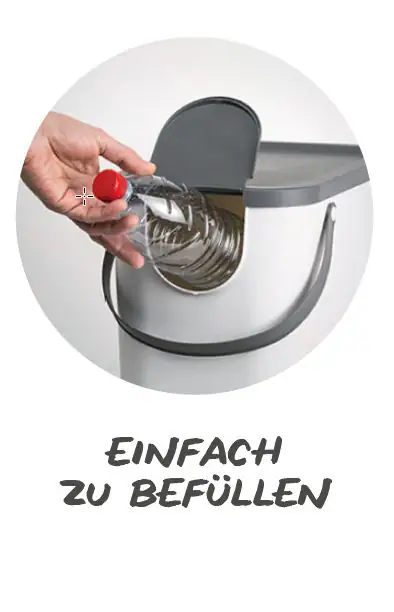Rotho Mülltrennungssystem Albula 25 L lime grün Recyclingbehälter