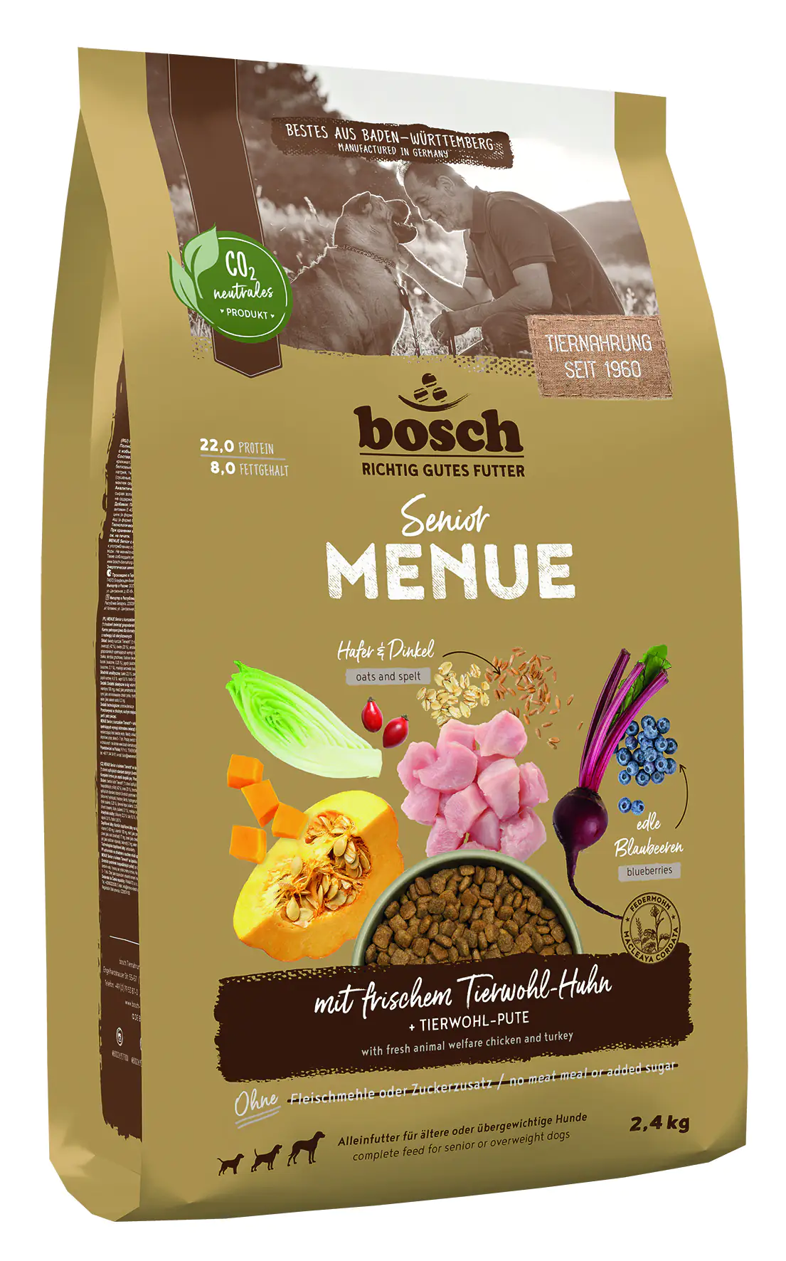 Bosch Hundetrockenfutter Senior Menue 2,4 kg Huhn    