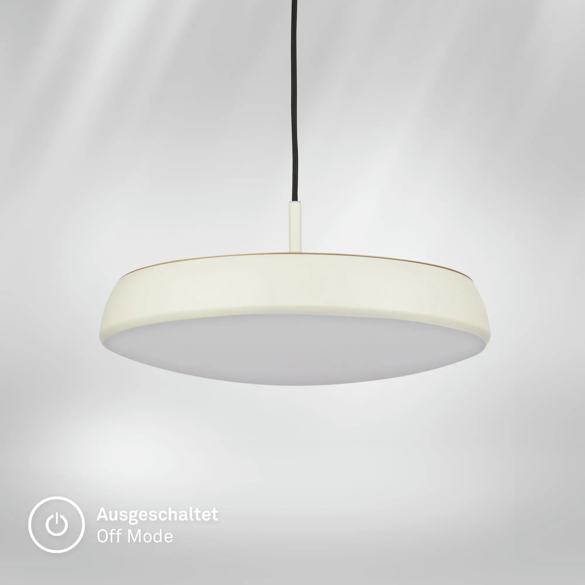 Briloner LED-Pendelleuchte Nala Ø 35 cm hellgrau warmweiß