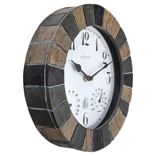 Nextime Außenwanduhr Aster Ø 26 cm