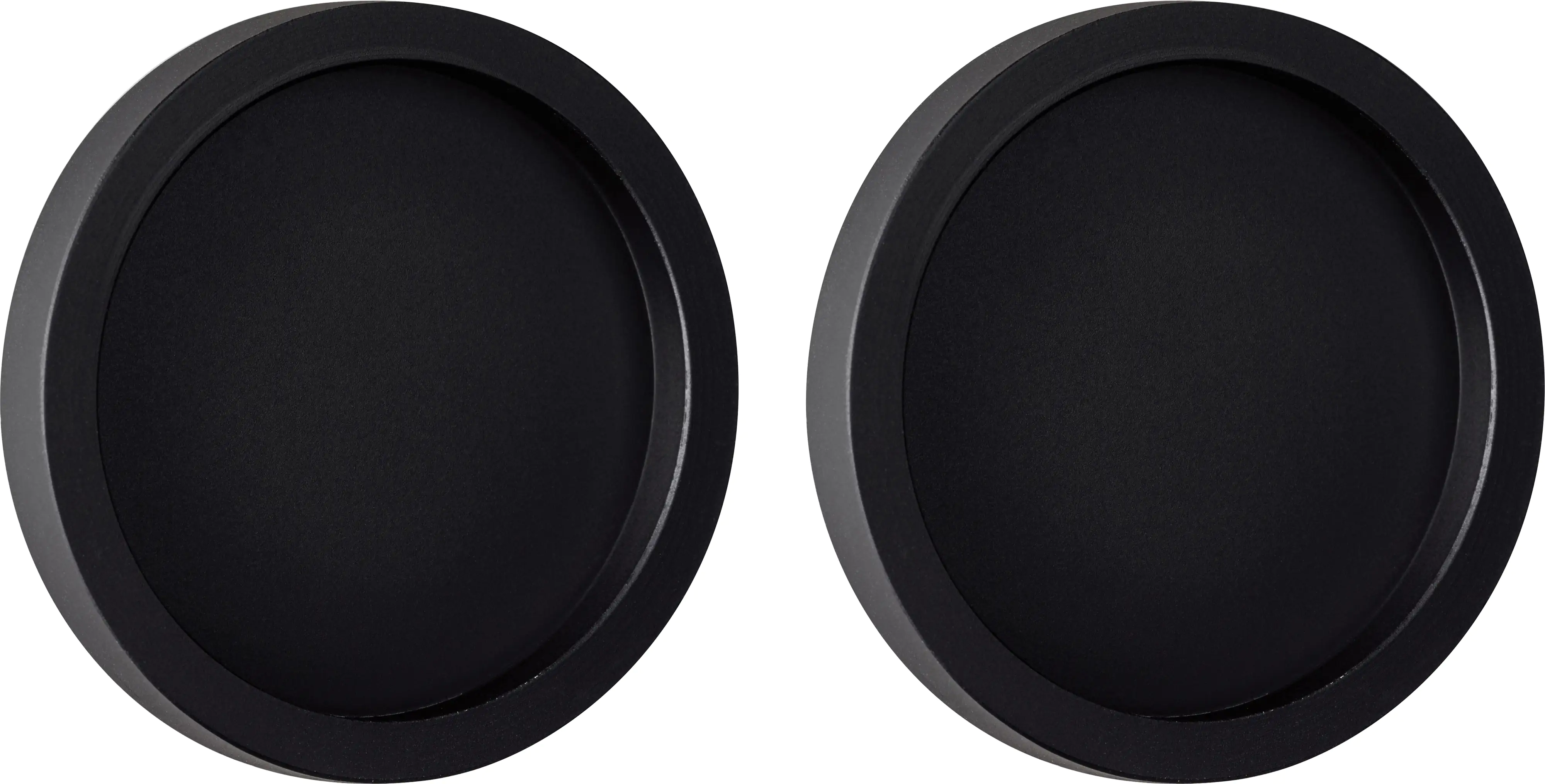 Ambiente Schienen-Set Aluminium matt schwarz Griffmuschel Rund für Glas-Schiebetür, Ideal