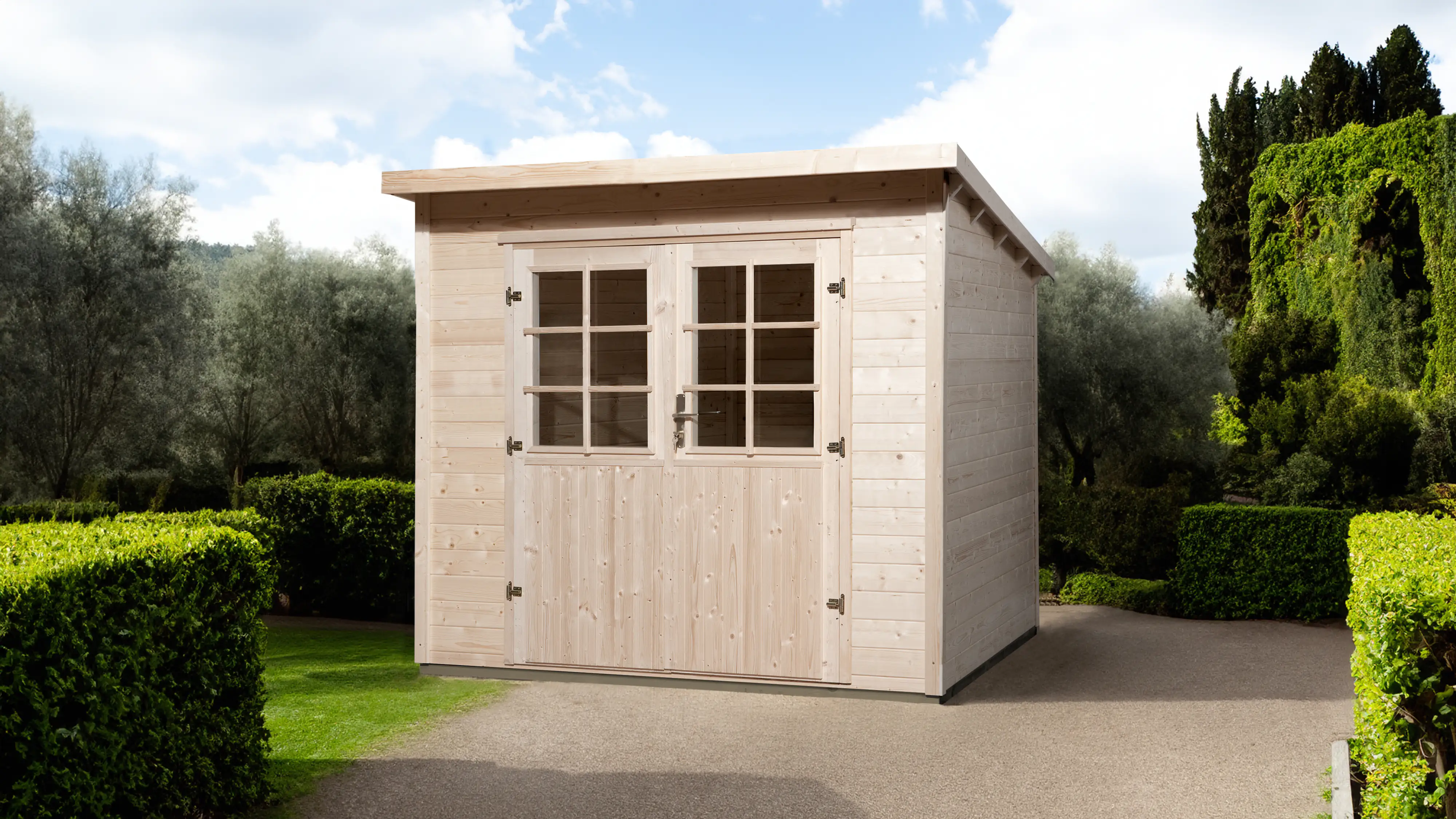 Weka Gartenhaus Tilo 235 x 210 cm natur
