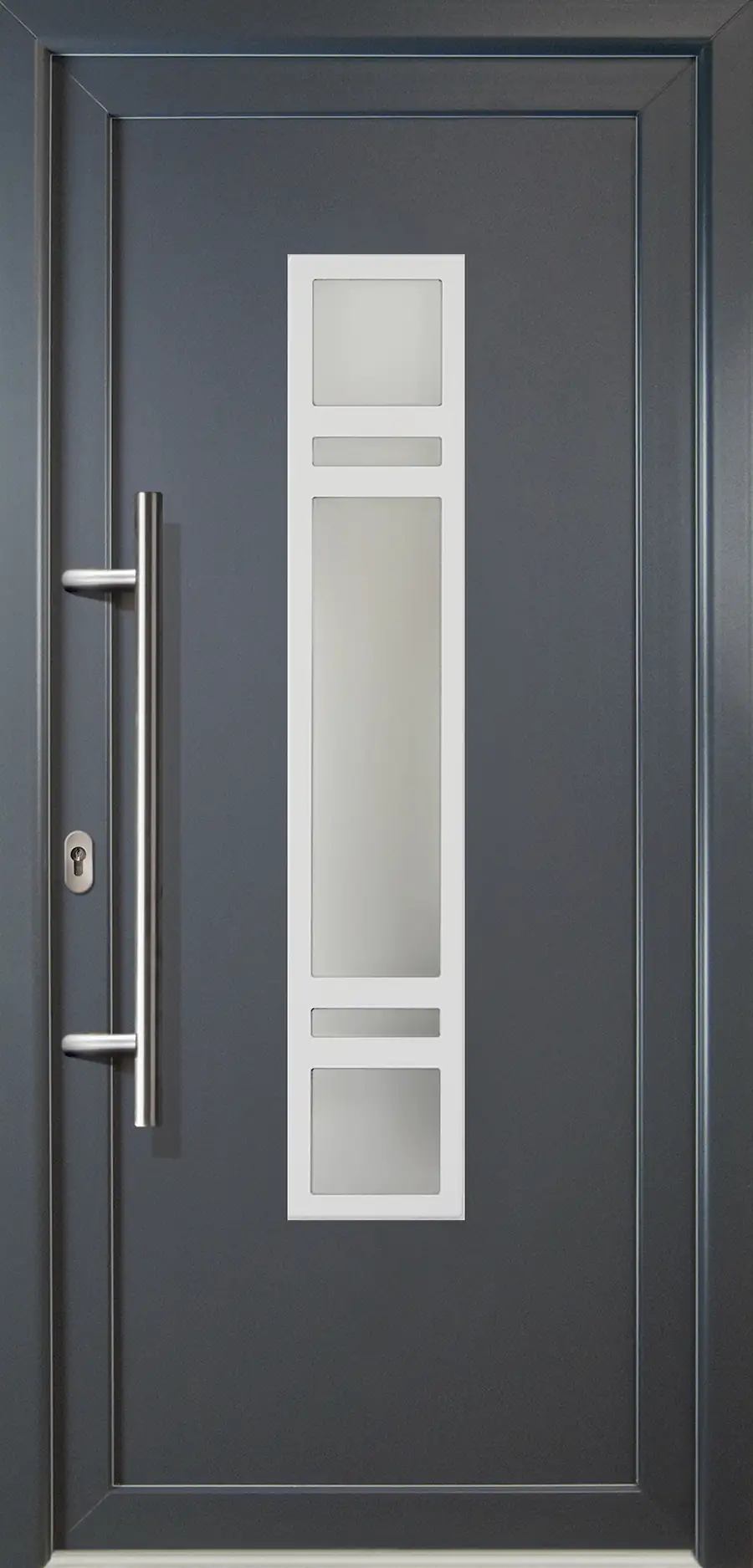 Meeth Haustür Signum Aluminium Modell 83 88 x 200 cm, DIN links, titan