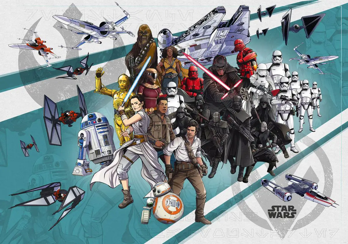 Komar Vlies Fototapete Star Wars Cartoon 400 x 280 cm 